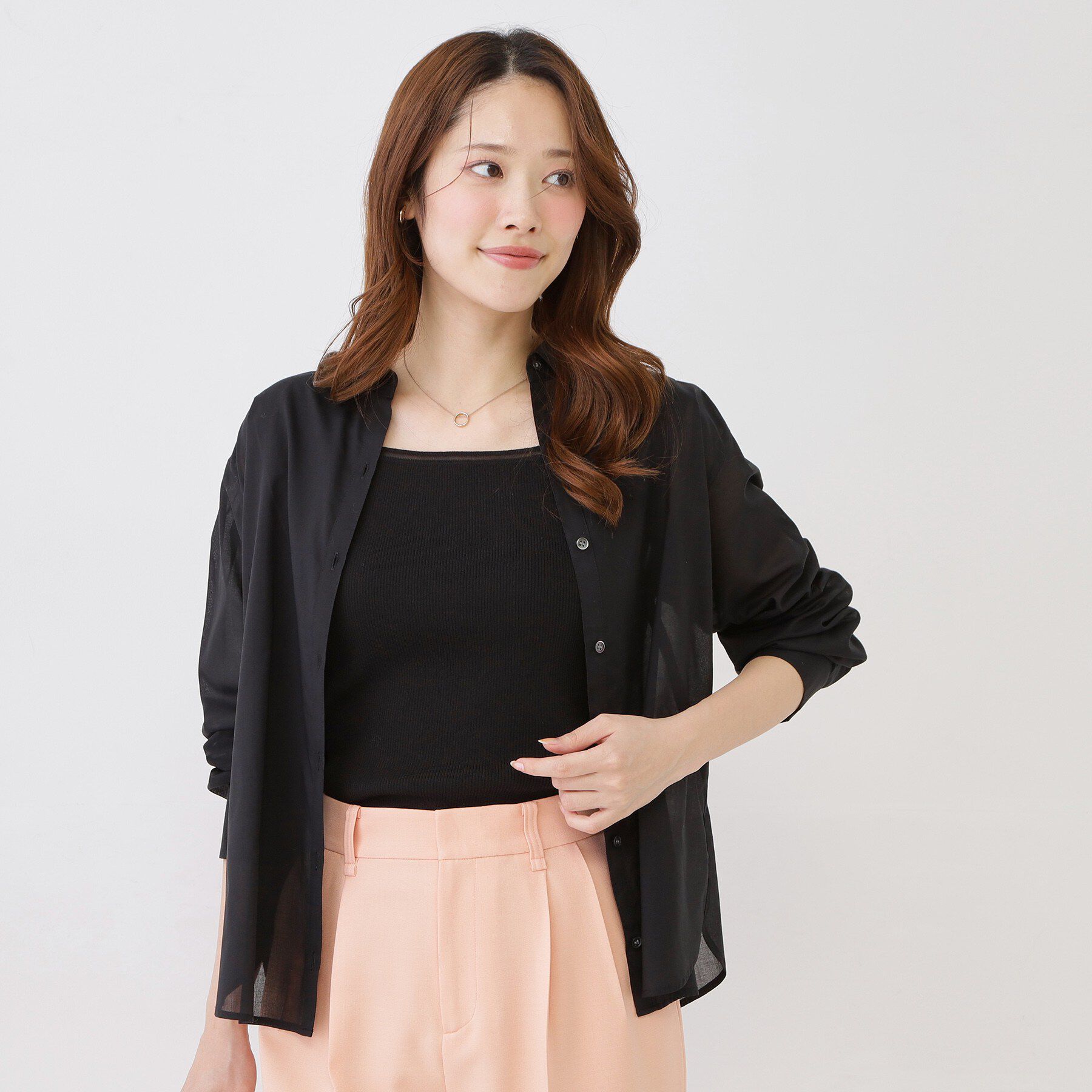 COUP DE CHANCE「【手洗い可／ソフトな風合い】シアーローンシャツ」|シャツ・ブラウス|