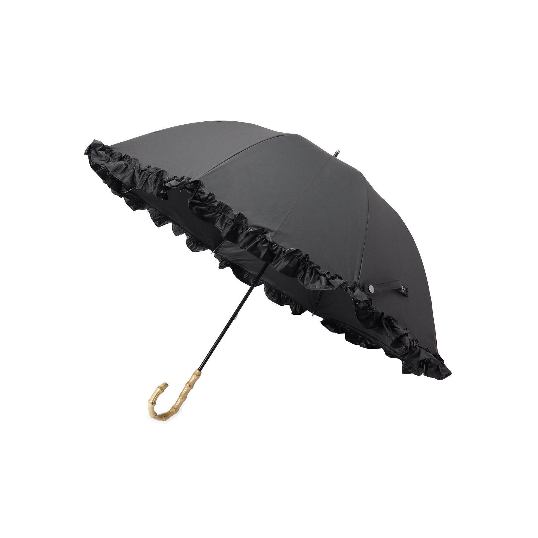 COUP DE CHANCE「【UV高カット/撥水加工/晴雨兼用】フリルミニ傘」|傘|ブラック(019)