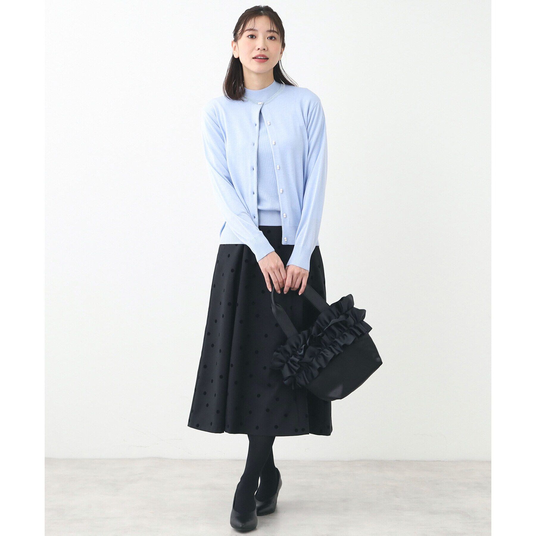Reflect「ドットプリントフレアスカート」|スカート|