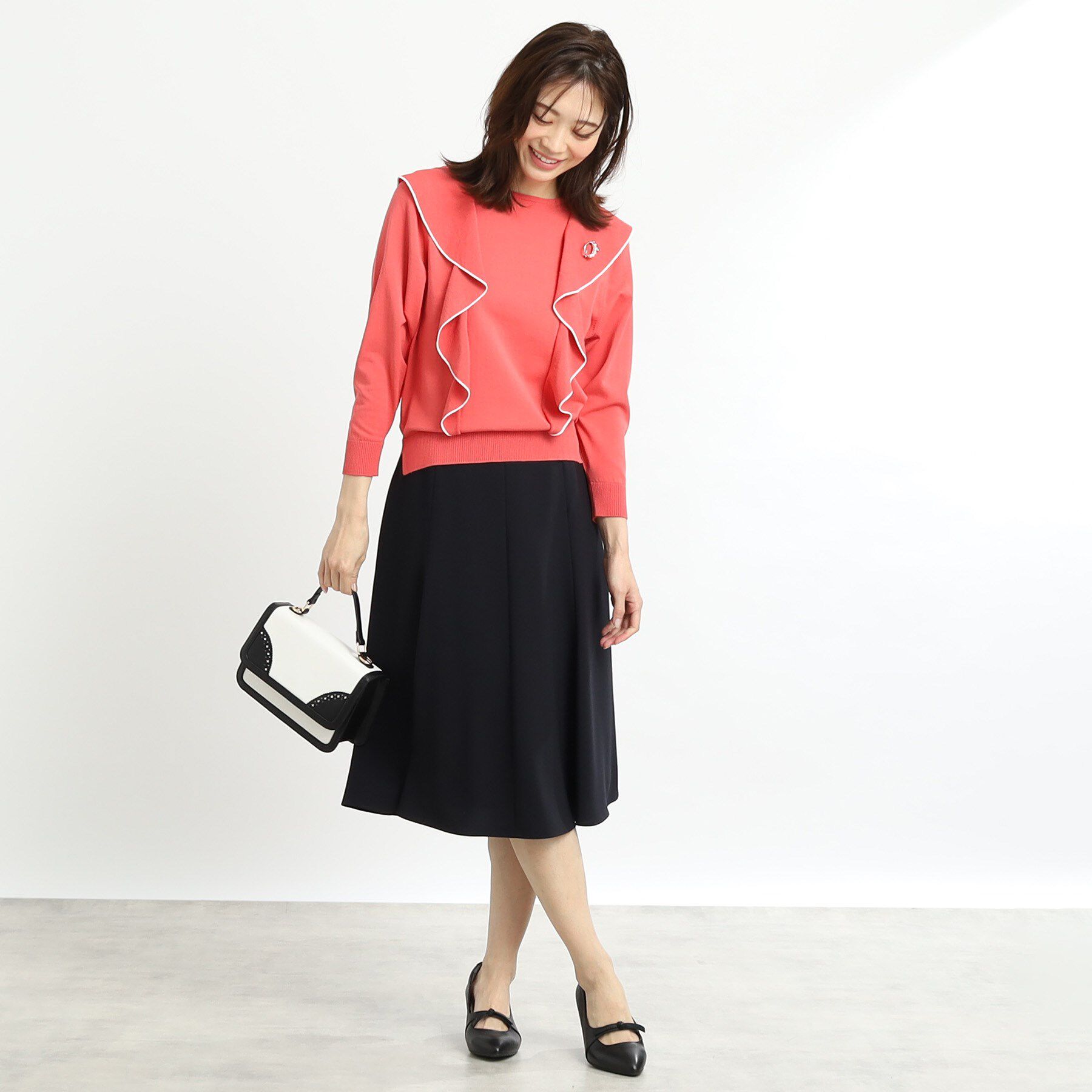 Reflect「【セットアップ可能】バックサテンフレアスカート」|スカート|