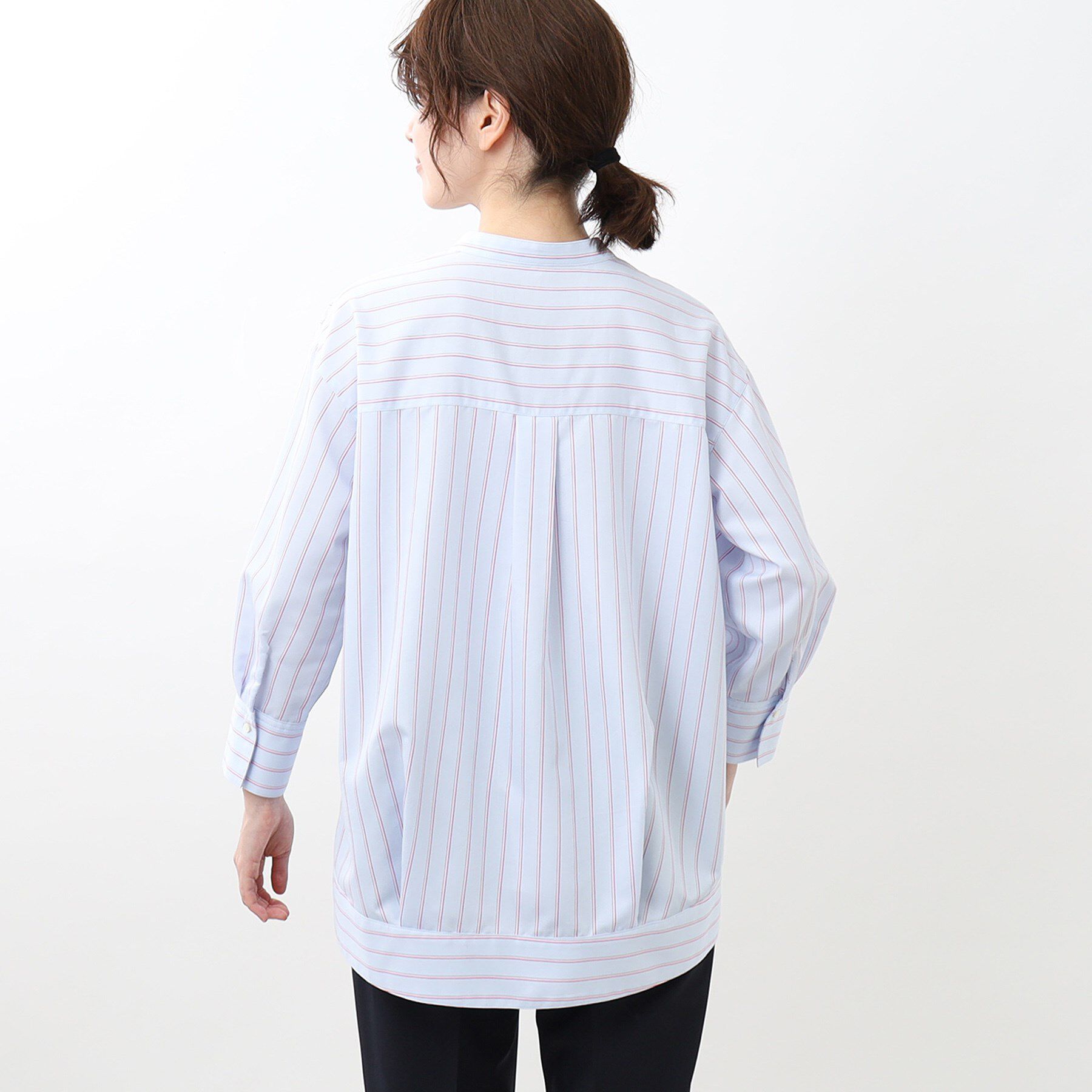 Reflect「【夏SALE／接触冷感／洗える】ストライプコクーンシルエットシャツ」|シャツ・ブラウス|