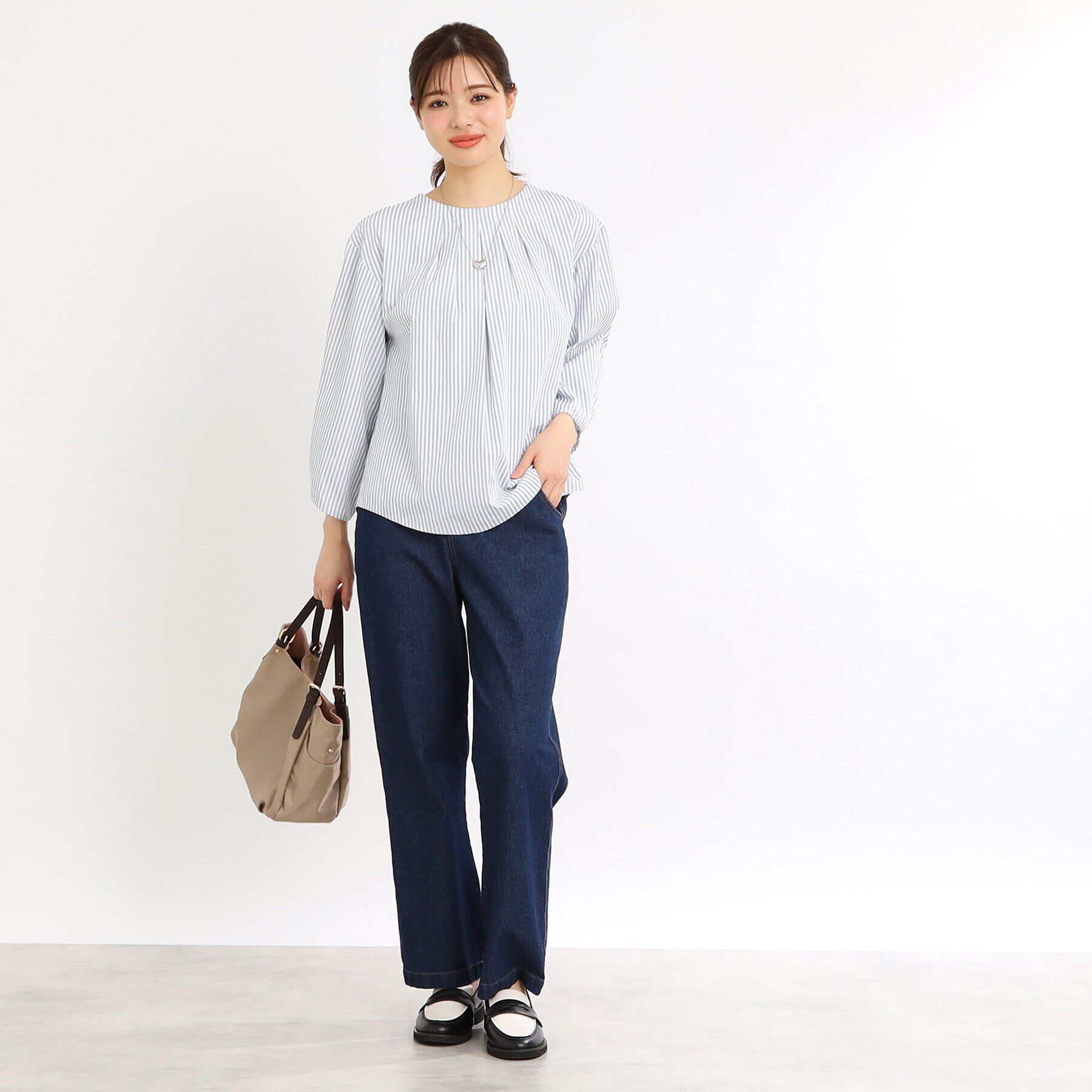 Reflect「【夏SALE／E‐QUALITY／手洗い可】タックディティールブラウス」|シャツ・ブラウス|