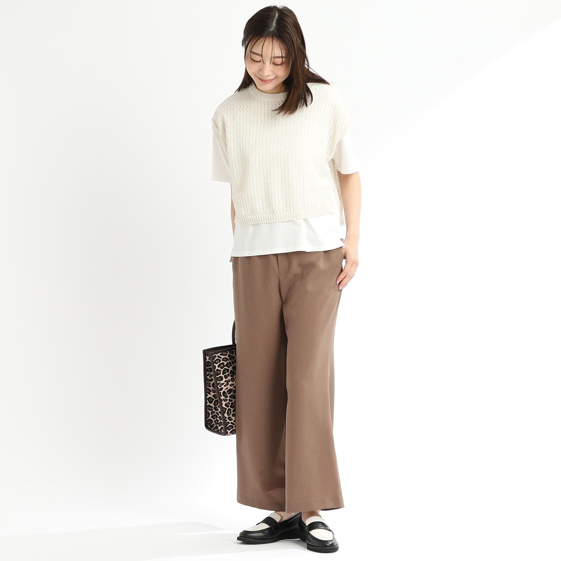 Reflect「【マシンウォッシュ可／ウエスト総ゴム】すっきり見えワイドシルエットパンツ」|その他|