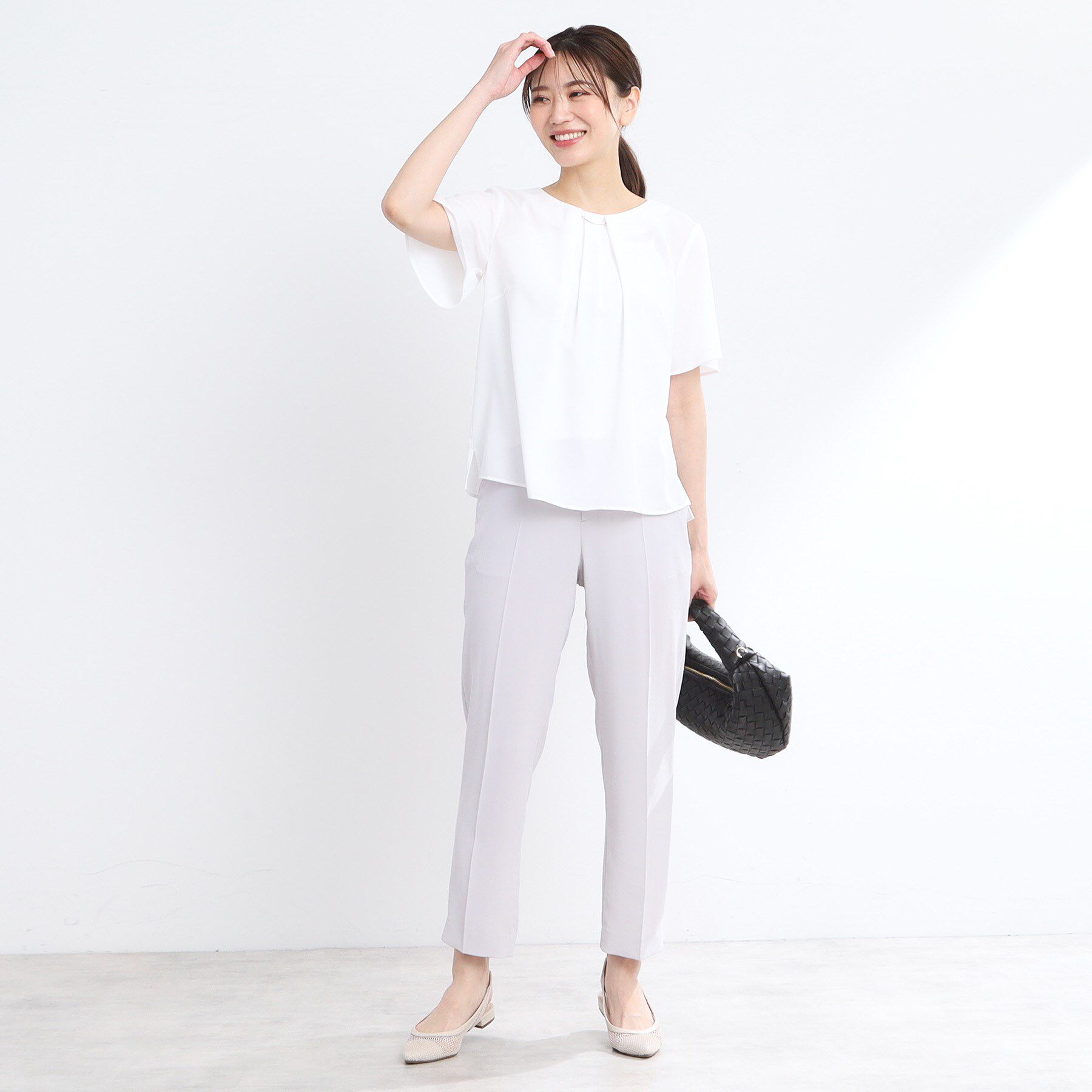 Reflect「【洗える】タックディティールブラウス」|シャツ・ブラウス|