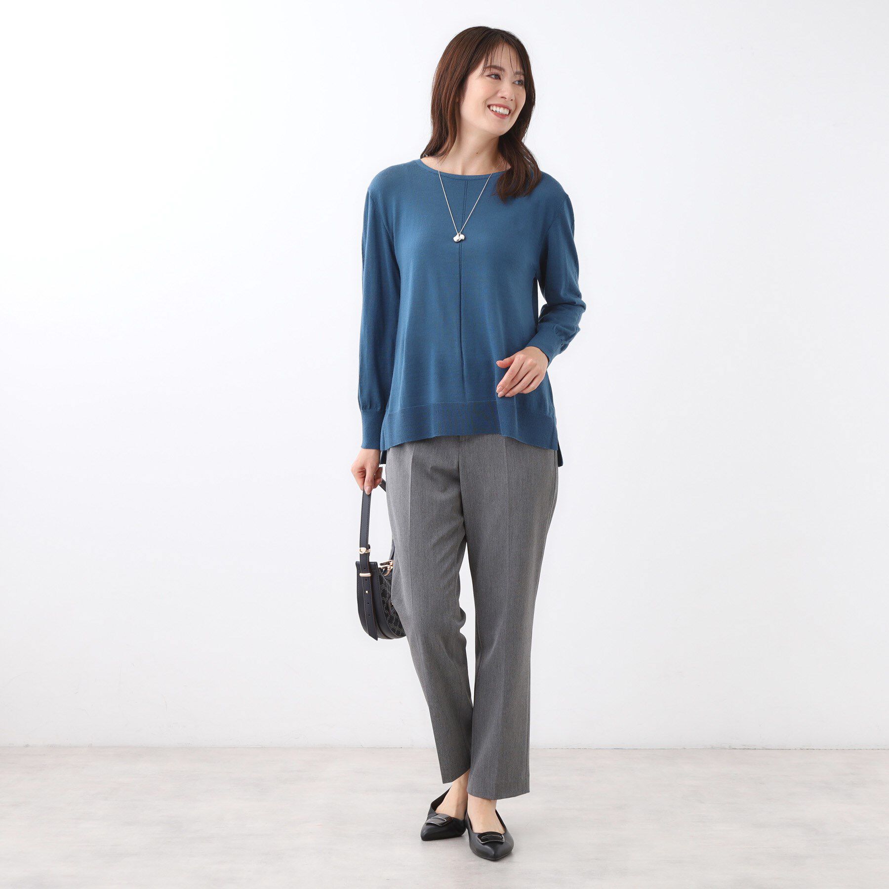 Reflect「【ちくちくしない／アンサンブル可／通勤におすすめ◎】オフボディニット」|ニット・セーター|