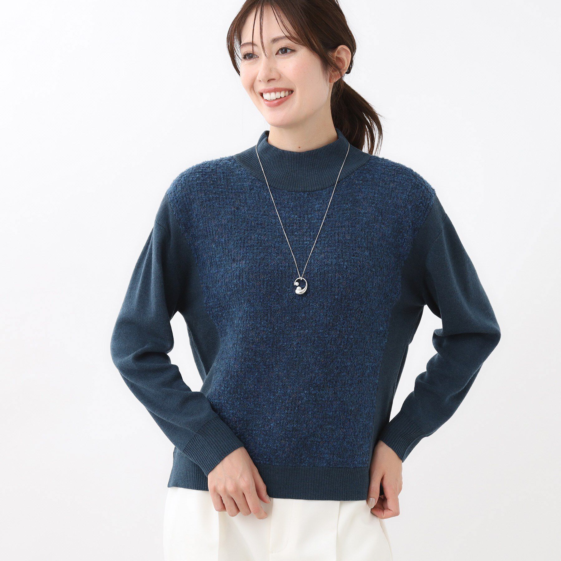 Reflect「アーガイル柄ハイネックニット」|ニット・セーター|