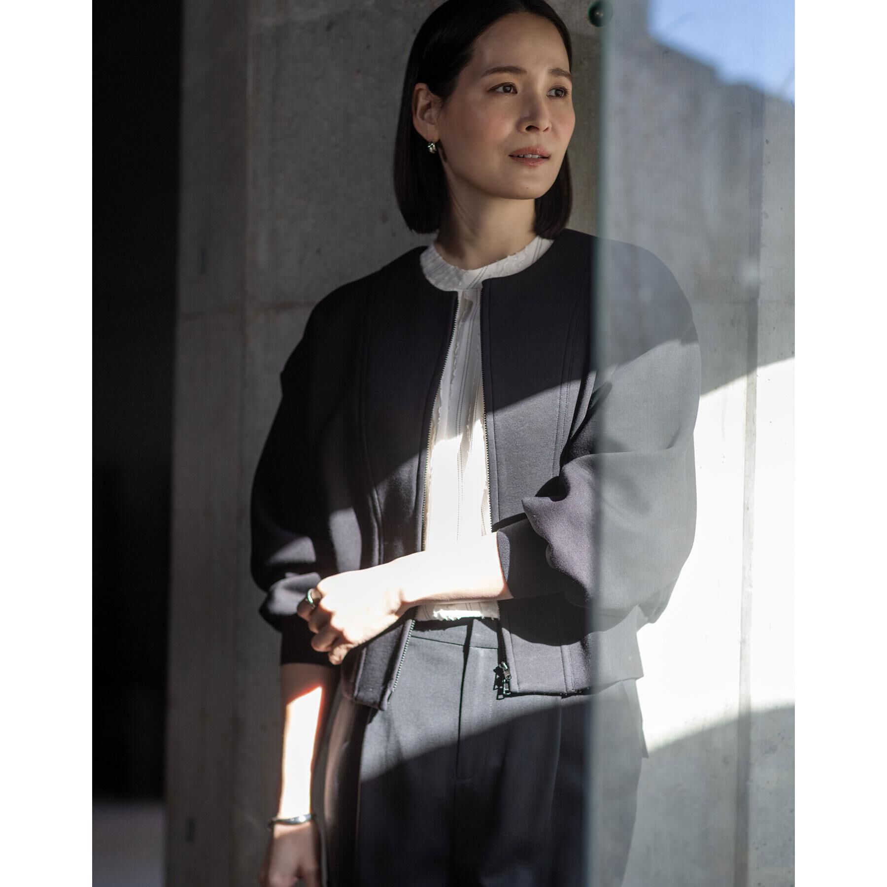 Reflect「ダブルジップライトブルゾン」|ブルゾン・スタジャン|