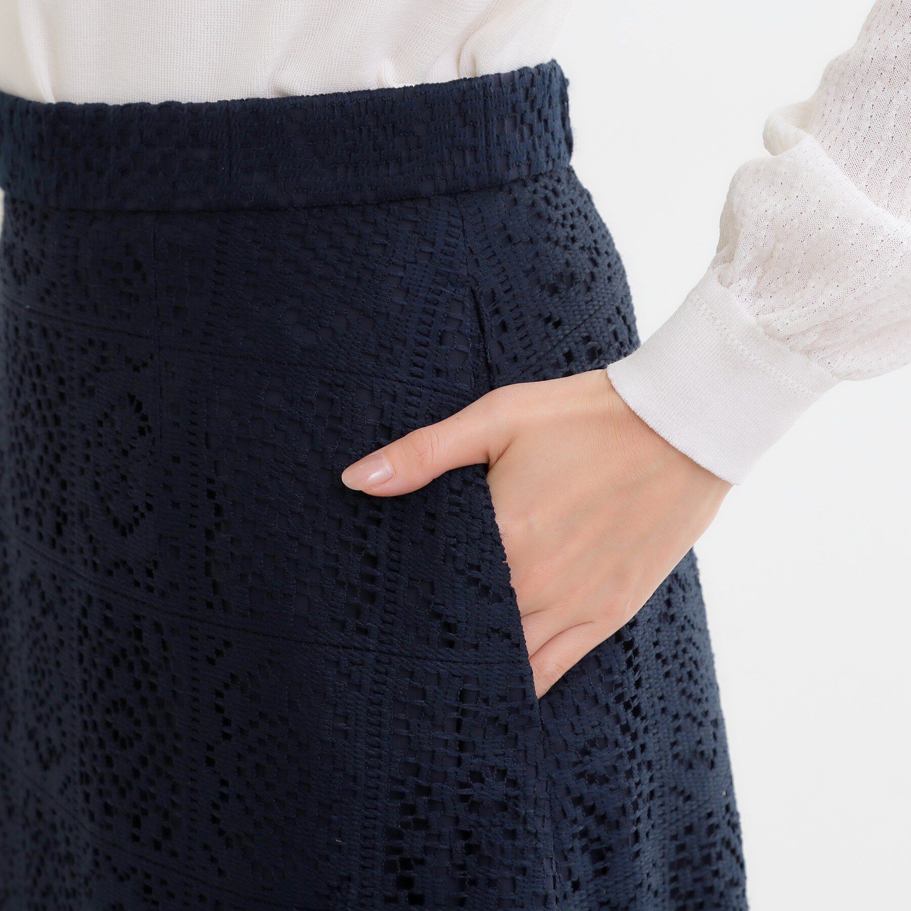 Reflect「【セットアップ可】レースミディアムスカート」|スカート|