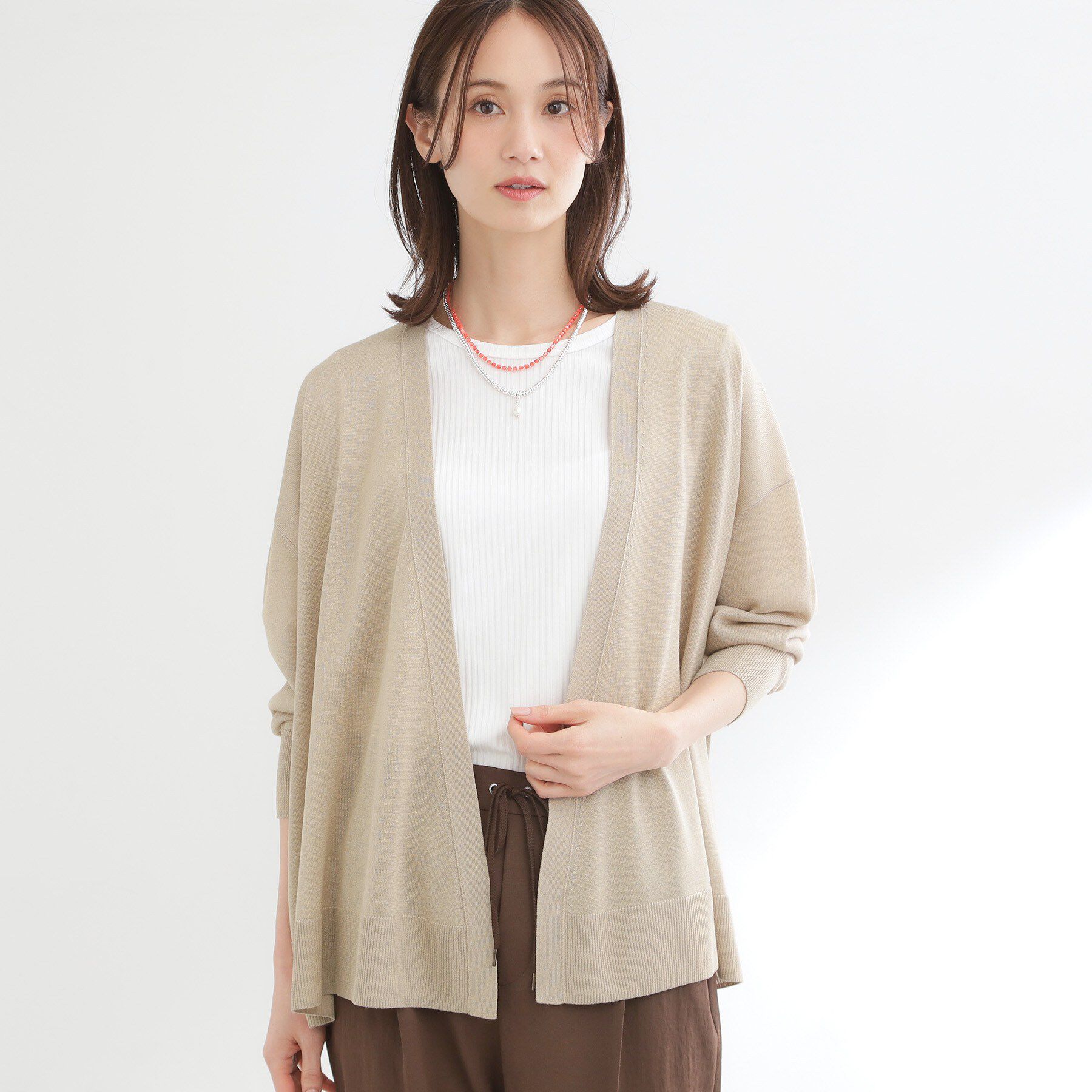 Reflect「【冷房対策に◎】すっきり見え着流しカーディガン」|カーディガン|