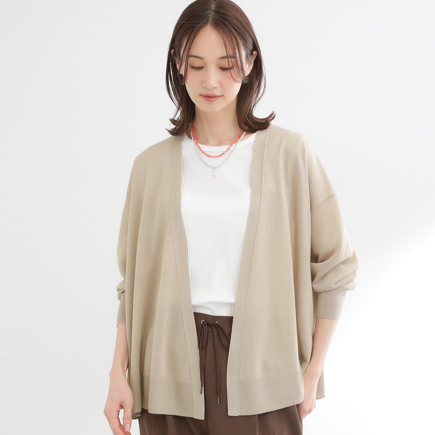 Reflect「【冷房対策に◎】すっきり見え着流しカーディガン」|カーディガン|