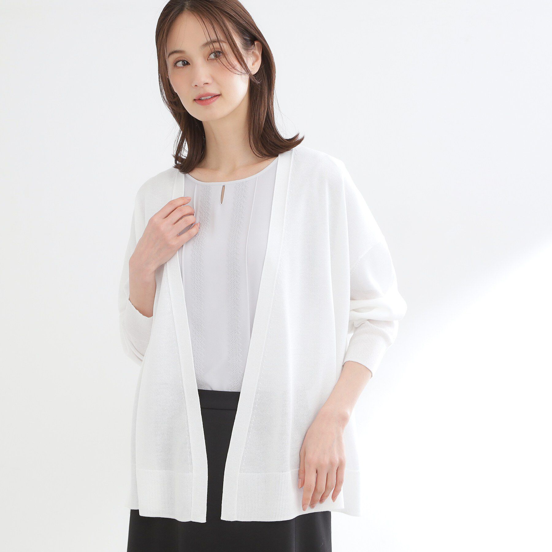 Reflect「【冷房対策に◎】すっきり見え着流しカーディガン」|カーディガン|