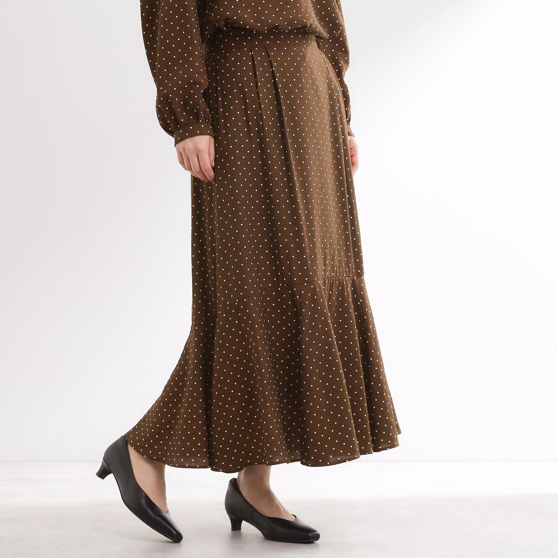 Reflect「【セットアップ可】ドット柄ワッシャースカート」|スカート|