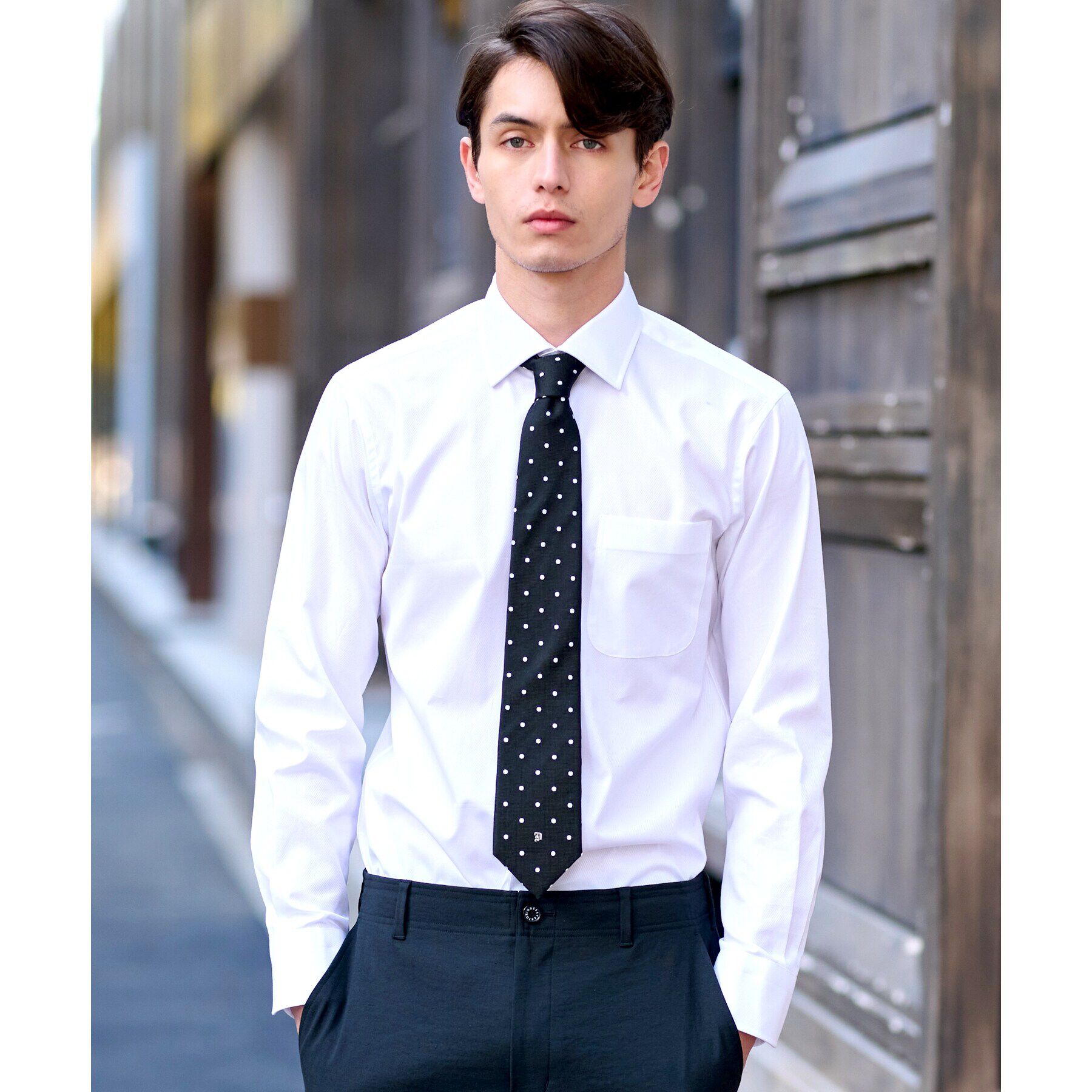 DRESSTERIOR「ワイドカラードレスシャツ」|シャツ・ブラウス|