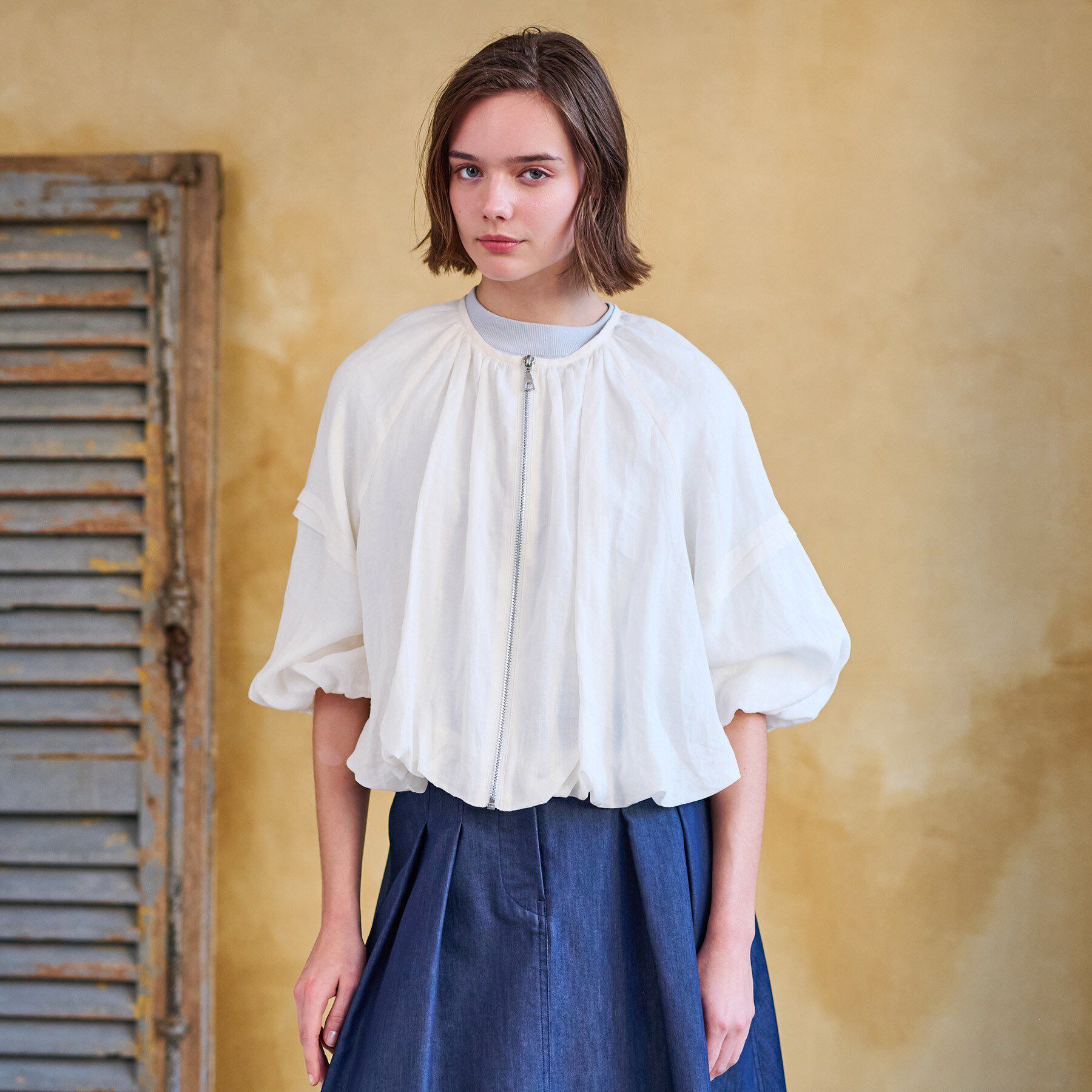 DRESSTERIOR「【洗える/リネン100％】ウォッシャブルペーパーリネンブルゾン」|ブルゾン・スタジャン|