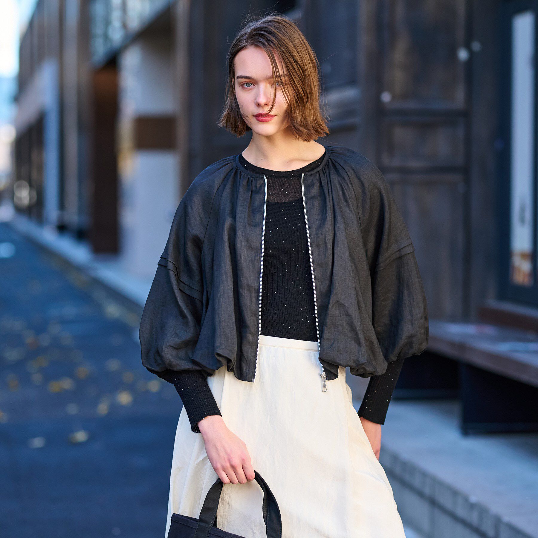 DRESSTERIOR「【洗える/リネン100％】ウォッシャブルペーパーリネンブルゾン」|ブルゾン・スタジャン|