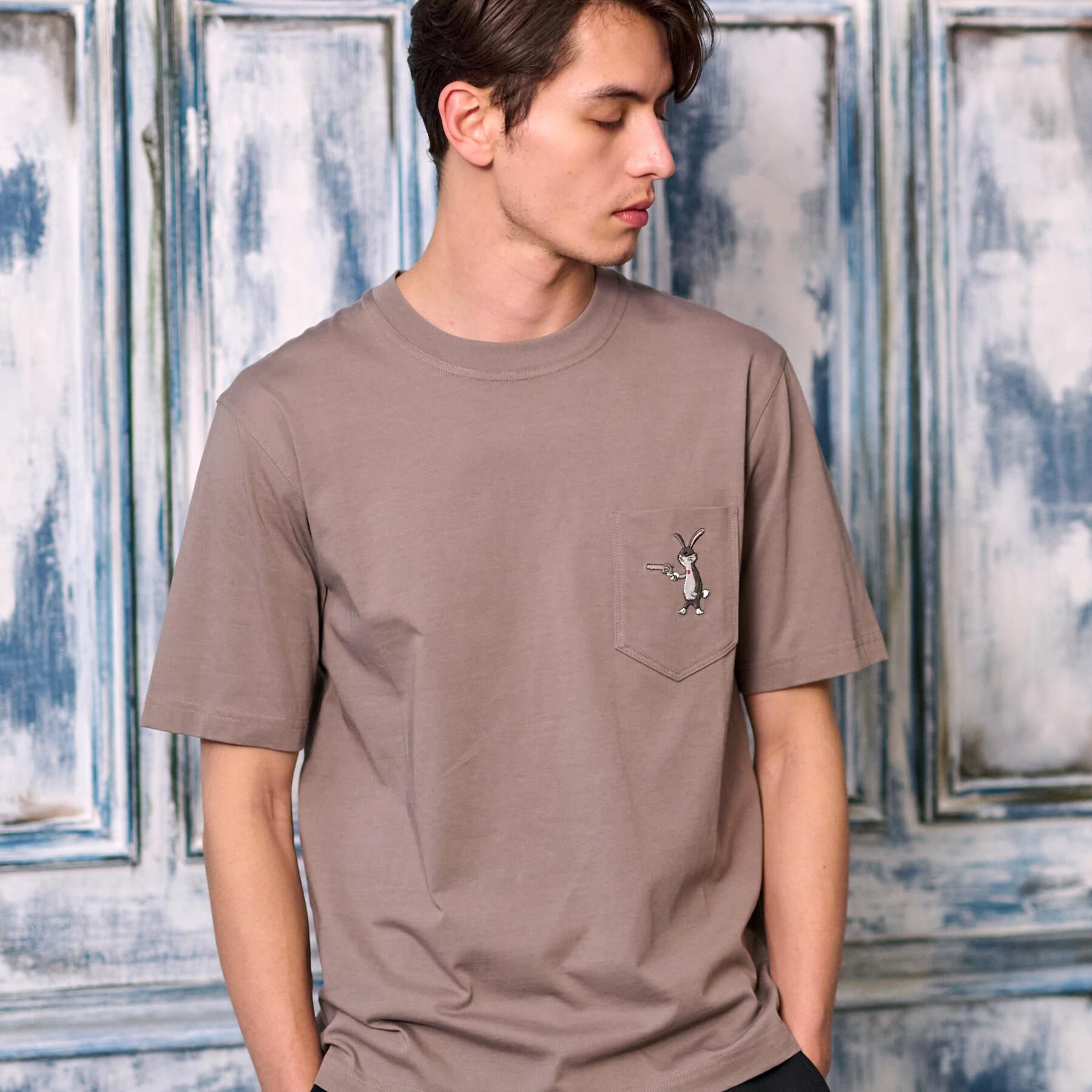 DRESSTERIOR「【接触冷感/UVカット】BACK BREEZE TECH ラビットポケTシャツ」|Tシャツ・カットソー|