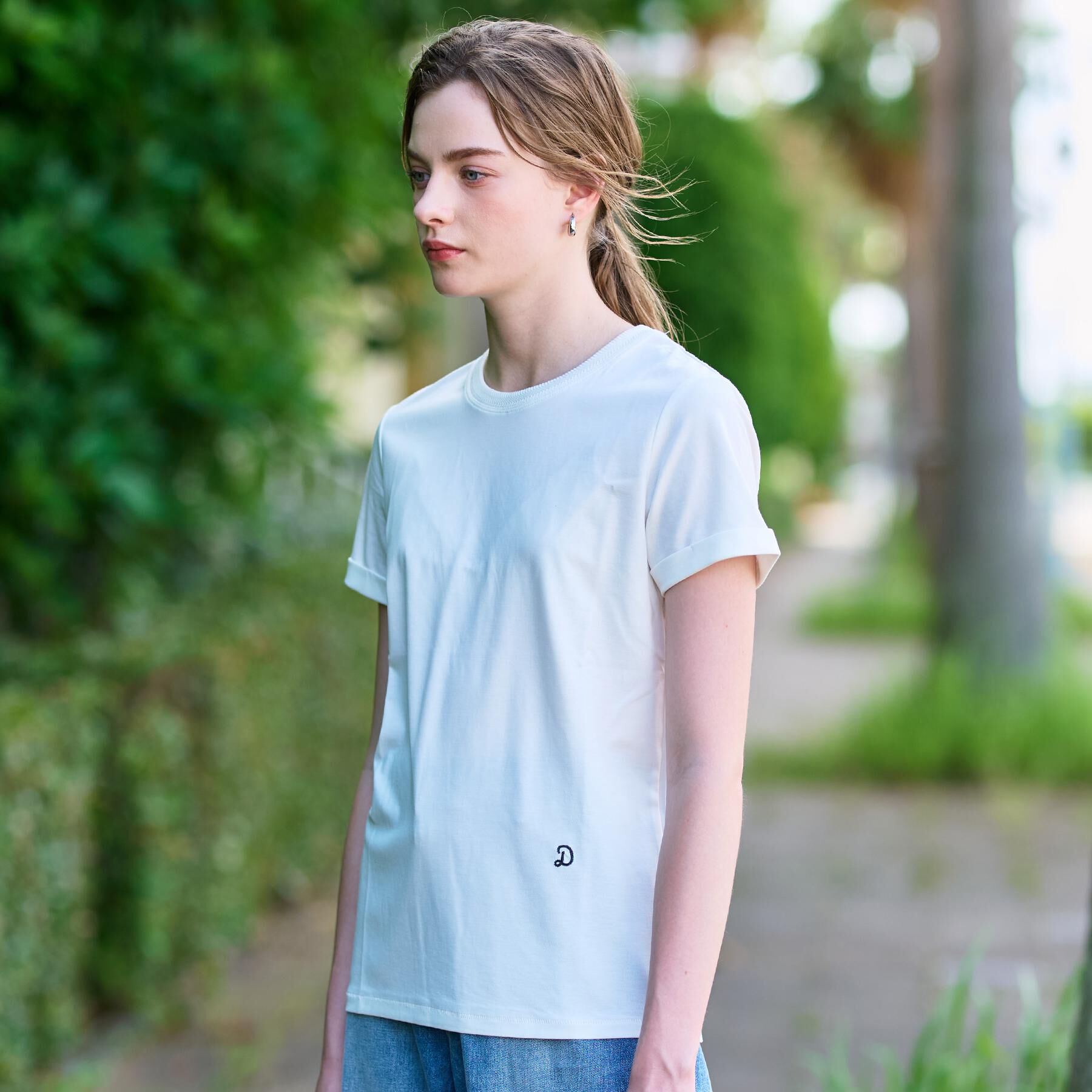 DRESSTERIOR「【洗える】シルクブレンドポンチTシャツ」|Tシャツ・カットソー|