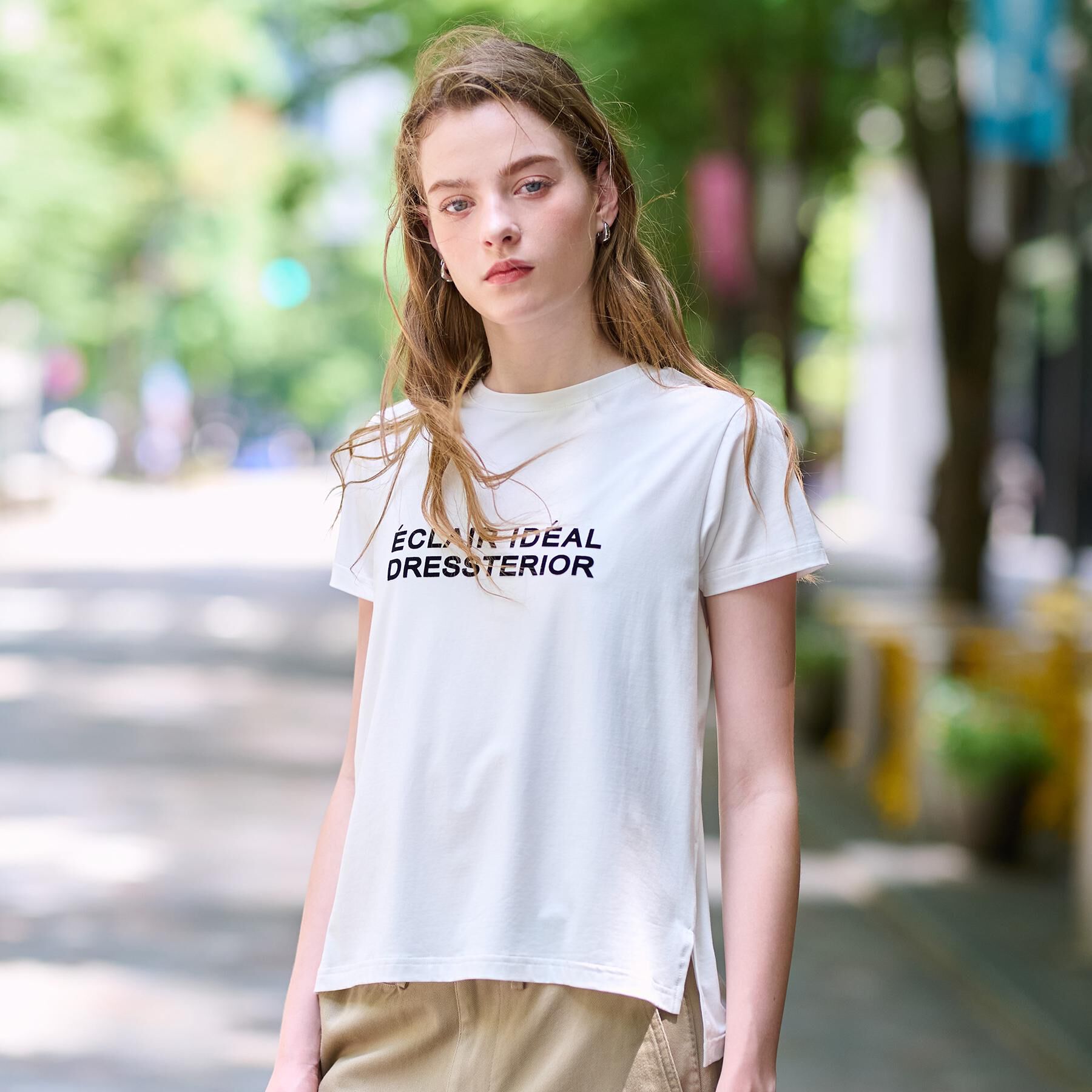 DRESSTERIOR「クリア天竺ロゴTシャツ」|Tシャツ・カットソー|