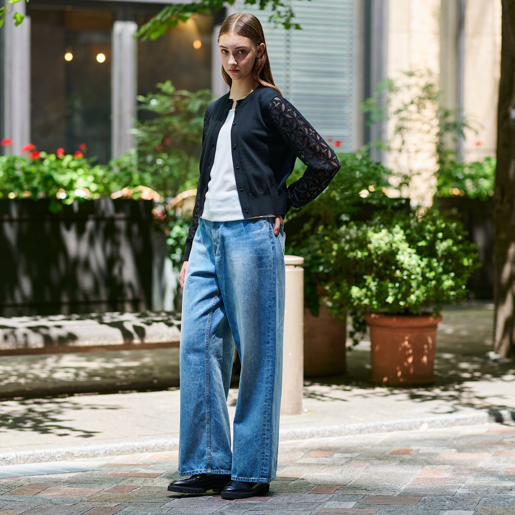 DRESSTERIOR「オーバーラップオパールスリーブカーディガン」|カーディガン|