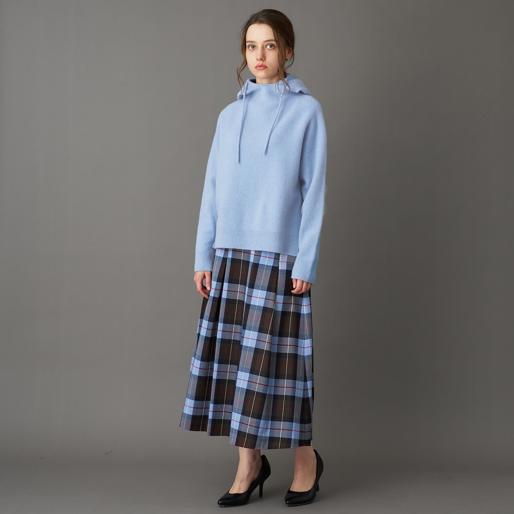 DRESSTERIOR「カシミヤブレンドフードニット」|ニット・セーター|