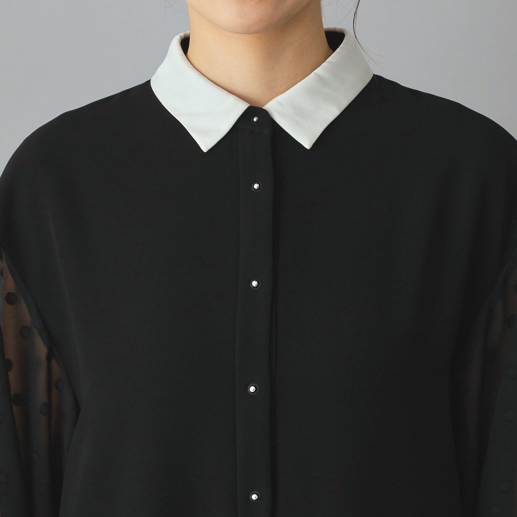 DRESSTERIOR「ダブルクロスボリュームスリーブミニワンピース」|ワンピース|