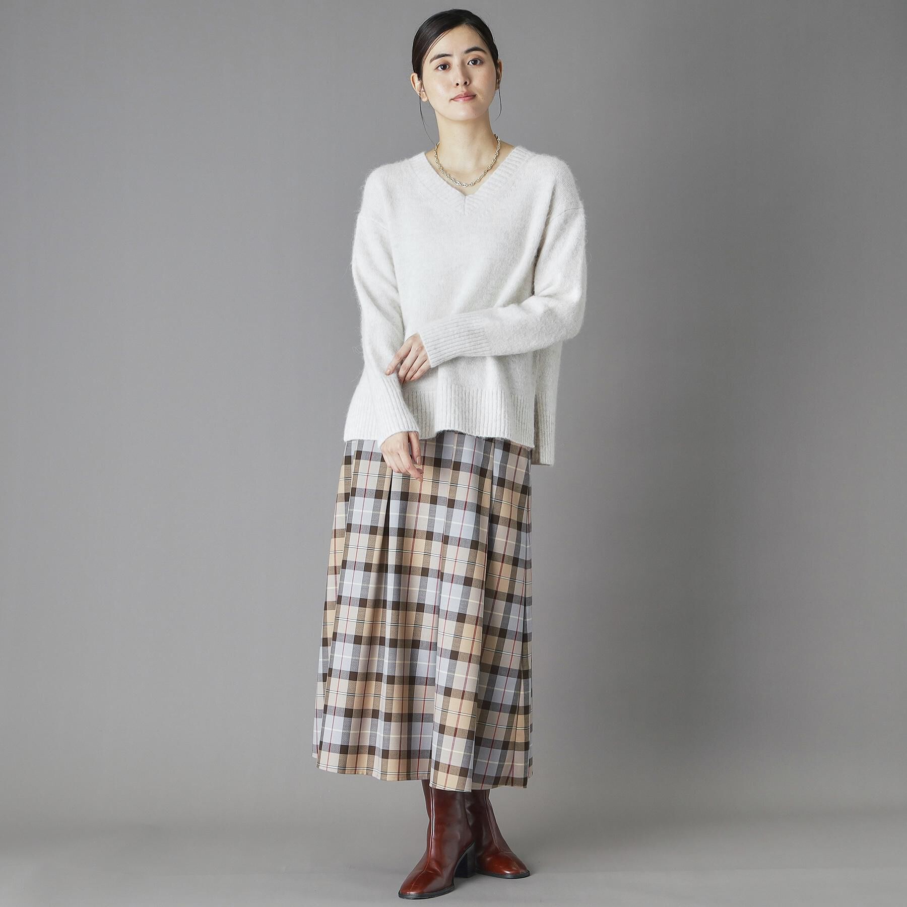 DRESSTERIOR「アルパカブレンドVネックニット」|ニット・セーター|