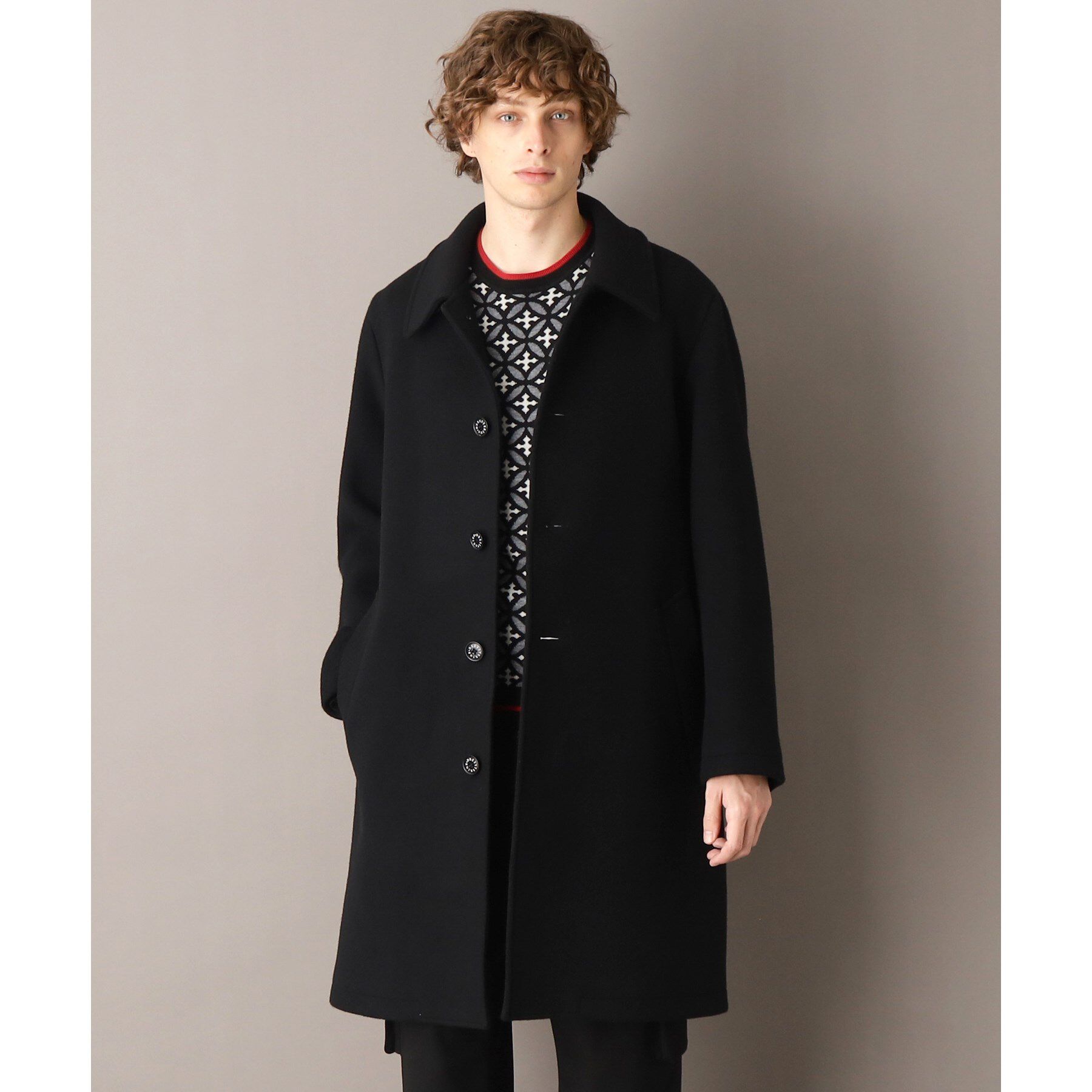 DRESSTERIOR「【SUPER140&rsquo;sウール】メルトン ステンカラーコート」|ステンカラーコート|