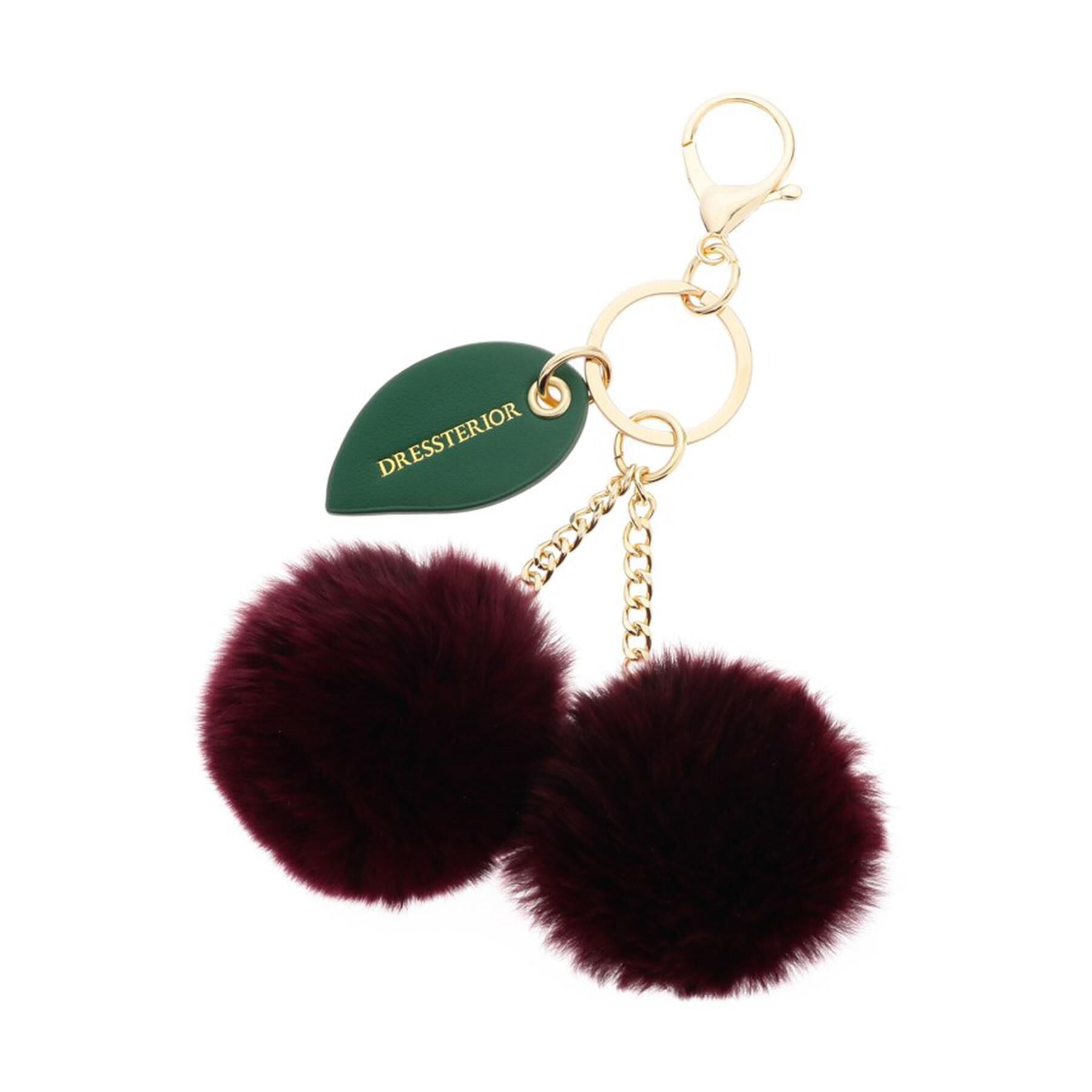 DRESSTERIOR「ラビットファーチェリーチャーム」|キーケース|