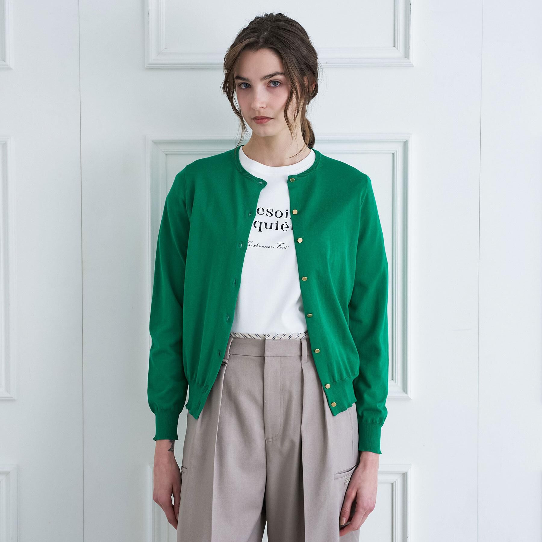 DRESSTERIOR「【ウォッシャブル】コットンシルク カーディガン」|カーディガン|