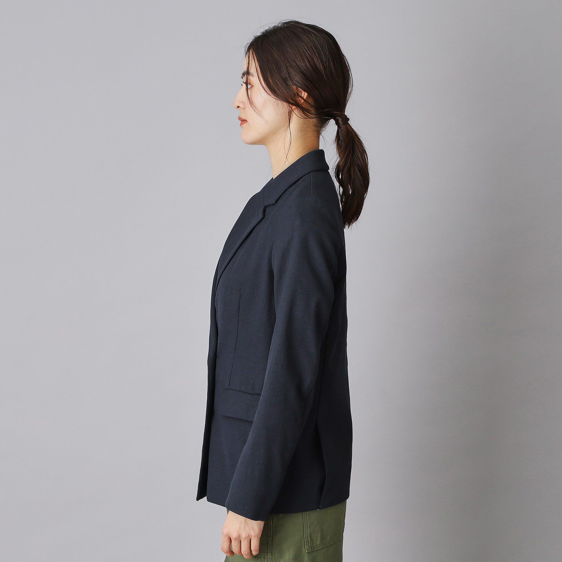 DRESSTERIOR「【セットアップ/可吸水速乾/ウォッシャブル】リネンブレンドオックスダブルジャケット」|テーラードジャケット|