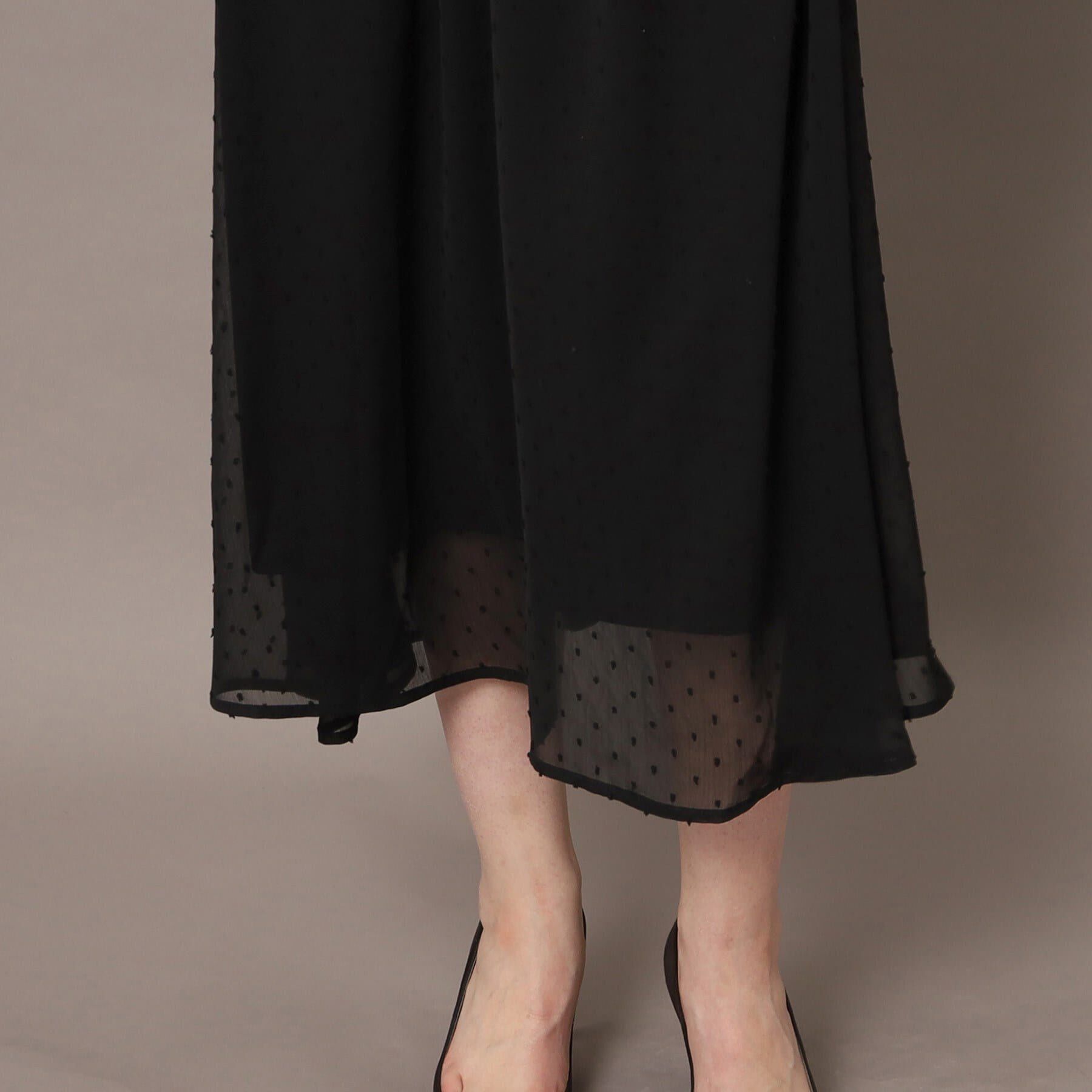 DRESSTERIOR「【otonaMUSE5月号掲載/ウォッシャブル】ドットカットジャガードドレス」|ワンピース|