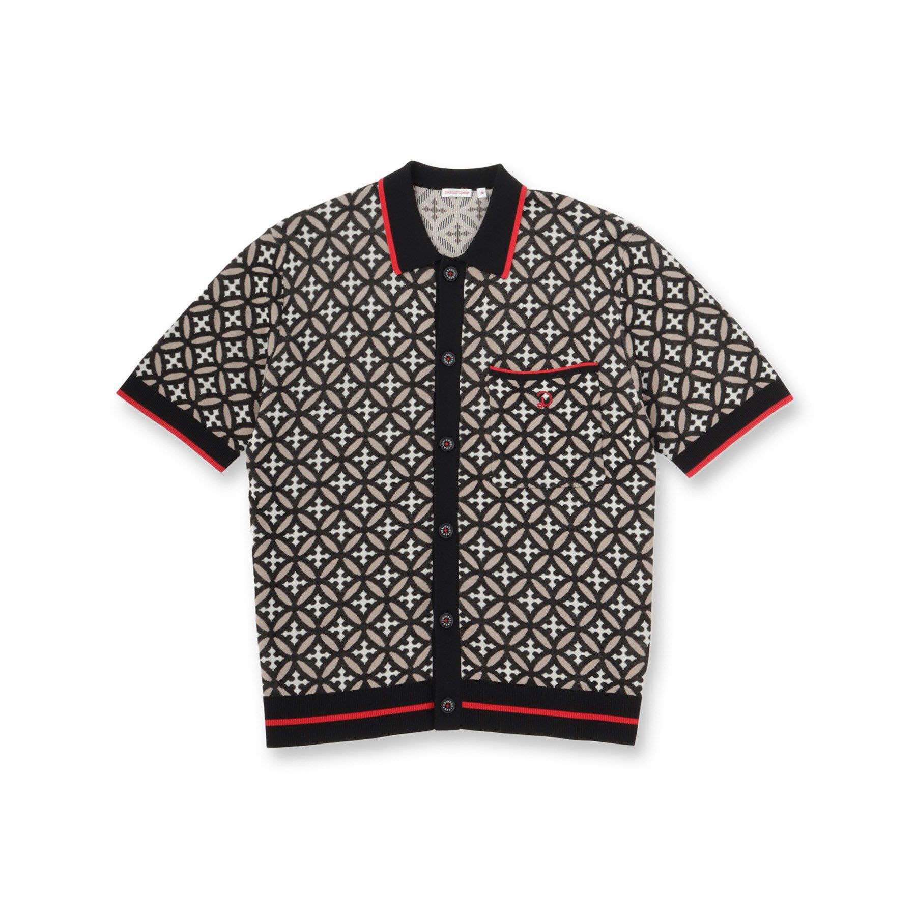 DRESSTERIOR「【ウォッシャブル】オーバーラップサークル ニットシャツ」|ニット・セーター|