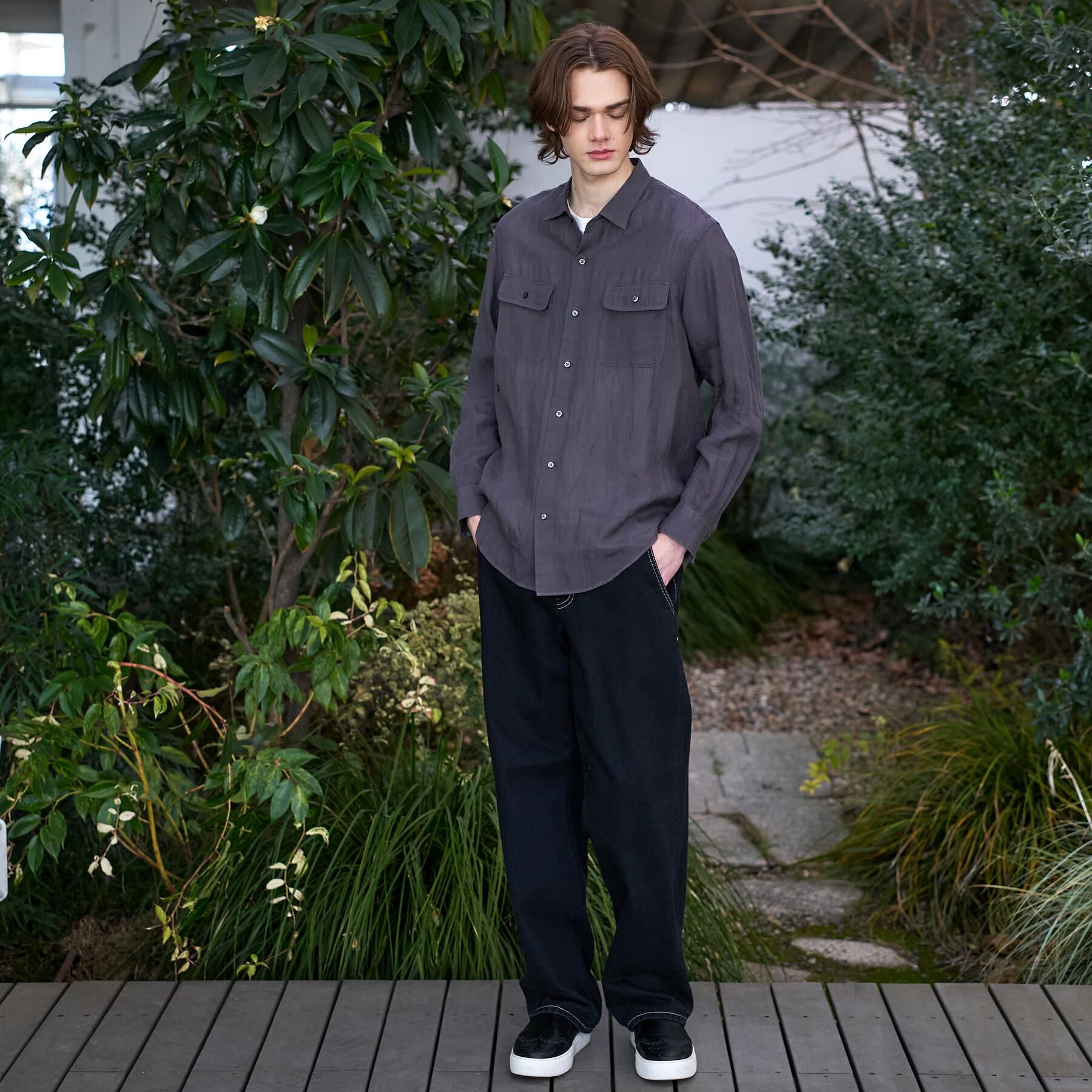 DRESSTERIOR「ガーメンドダイ ピュアリネンシャツ」|シャツ・ブラウス|