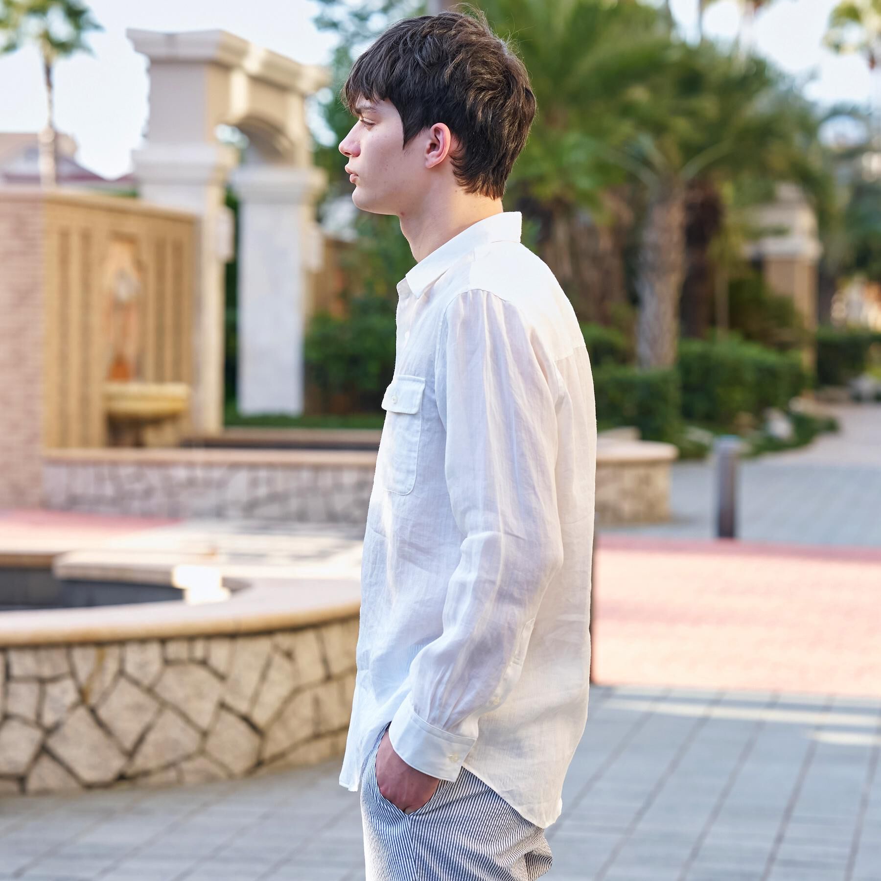 DRESSTERIOR「ガーメンドダイ ピュアリネンシャツ」|シャツ・ブラウス|