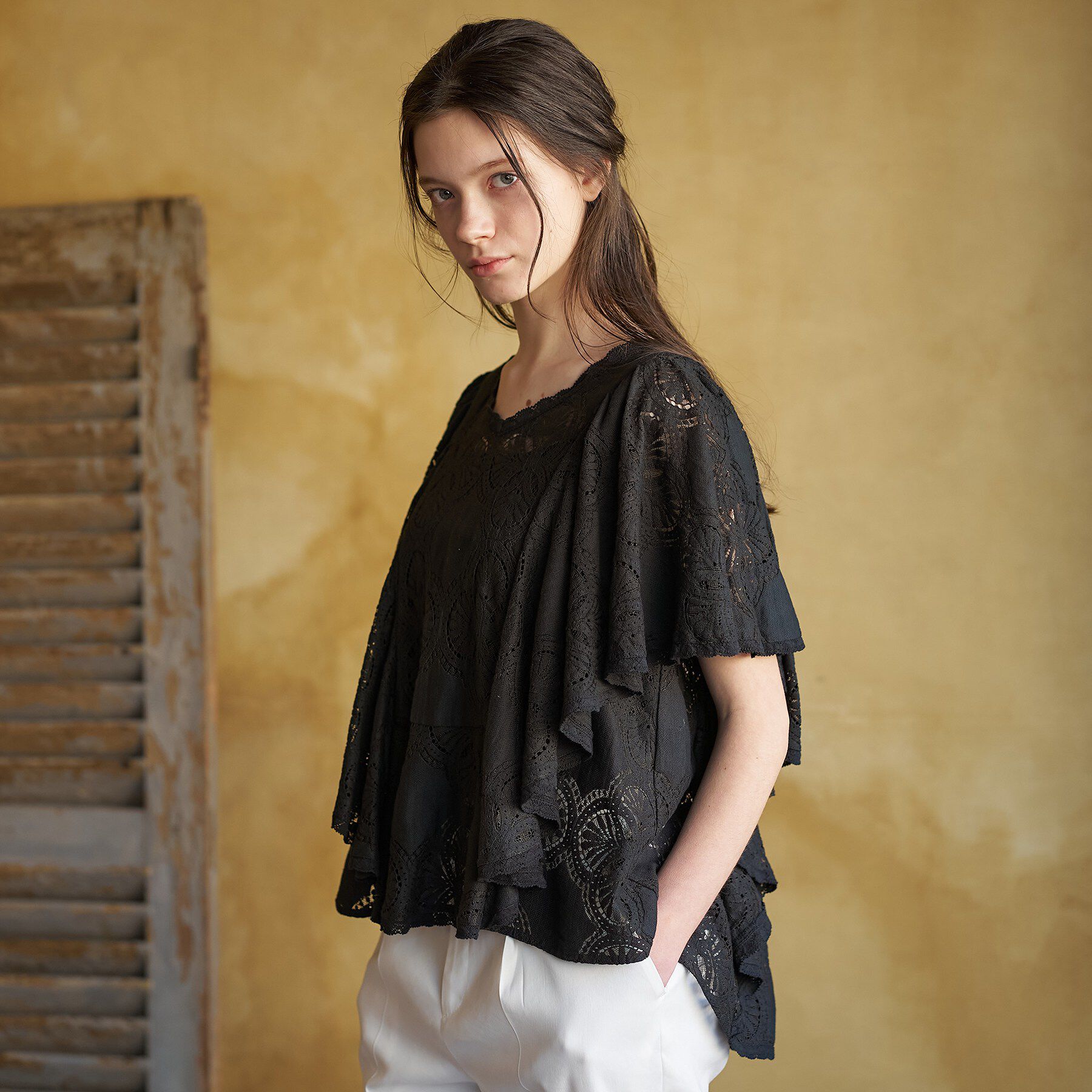 DRESSTERIOR「ラッセルレース ブラウス」|シャツ・ブラウス|