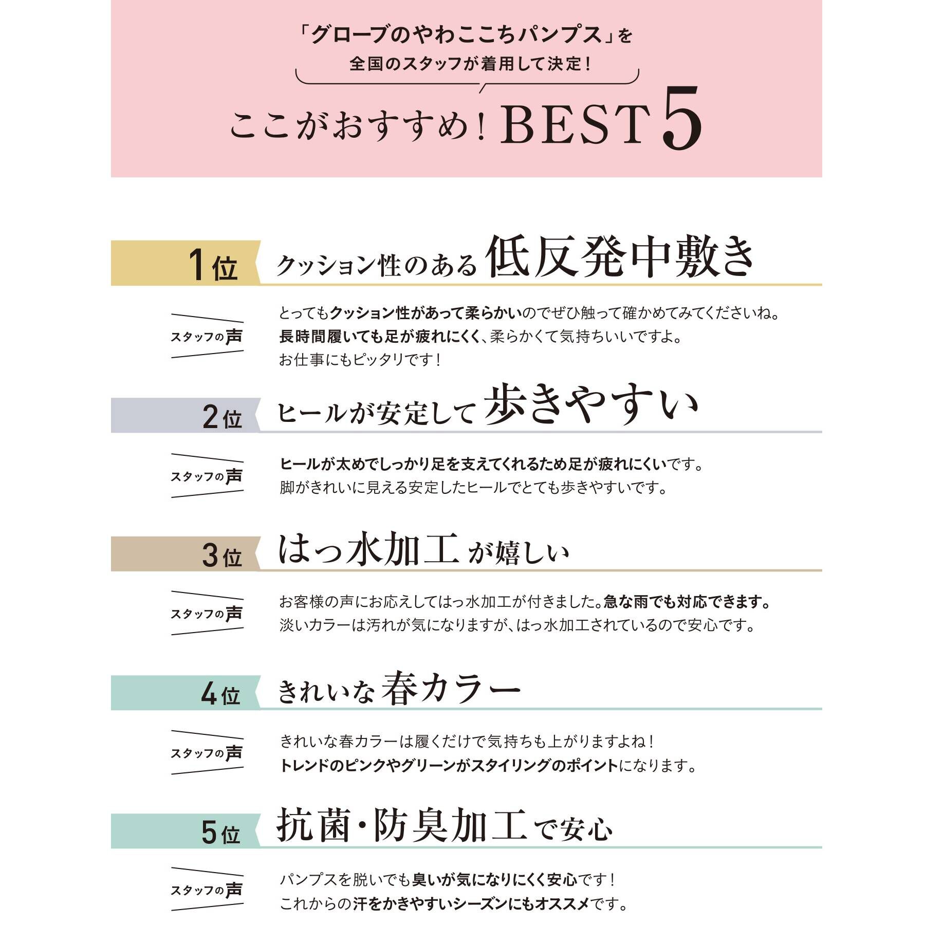 grove「【はっ水加工】やわここちチャンキーヒールパンプス(ヒール5.0cm)」|パンプス|