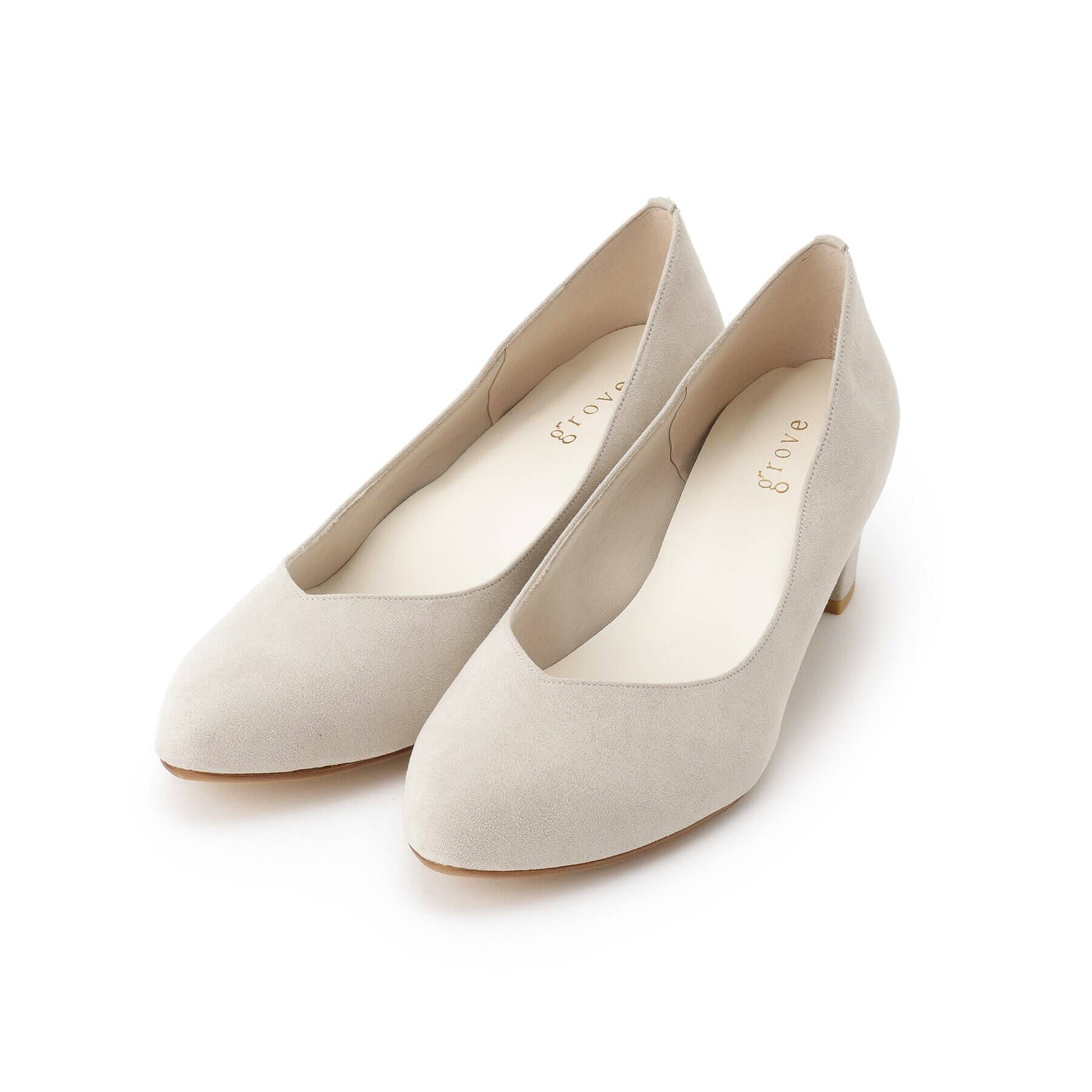 grove「【はっ水加工】やわここちチャンキーヒールパンプス(ヒール5.0cm)」|パンプス|