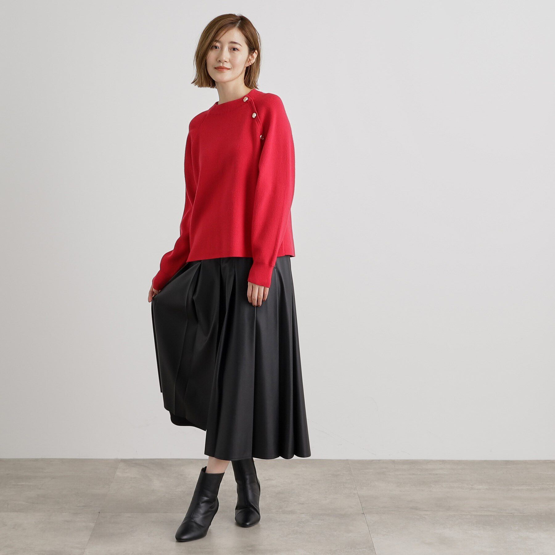 grove「肩釦ラグランスリーブプルオーバー」|ニット・セーター|