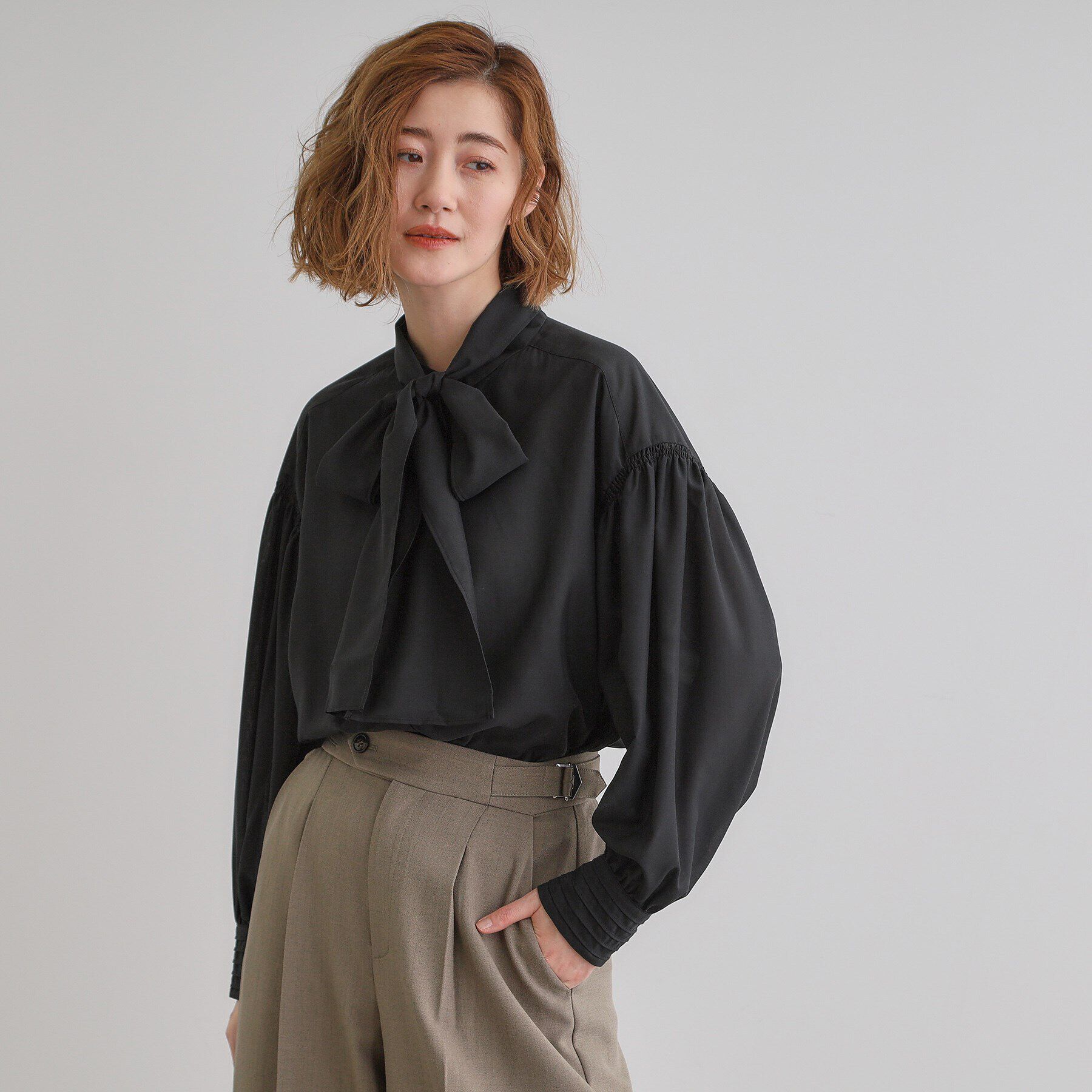 grove「2WAYシアーボウタイブラウス」|シャツ・ブラウス|