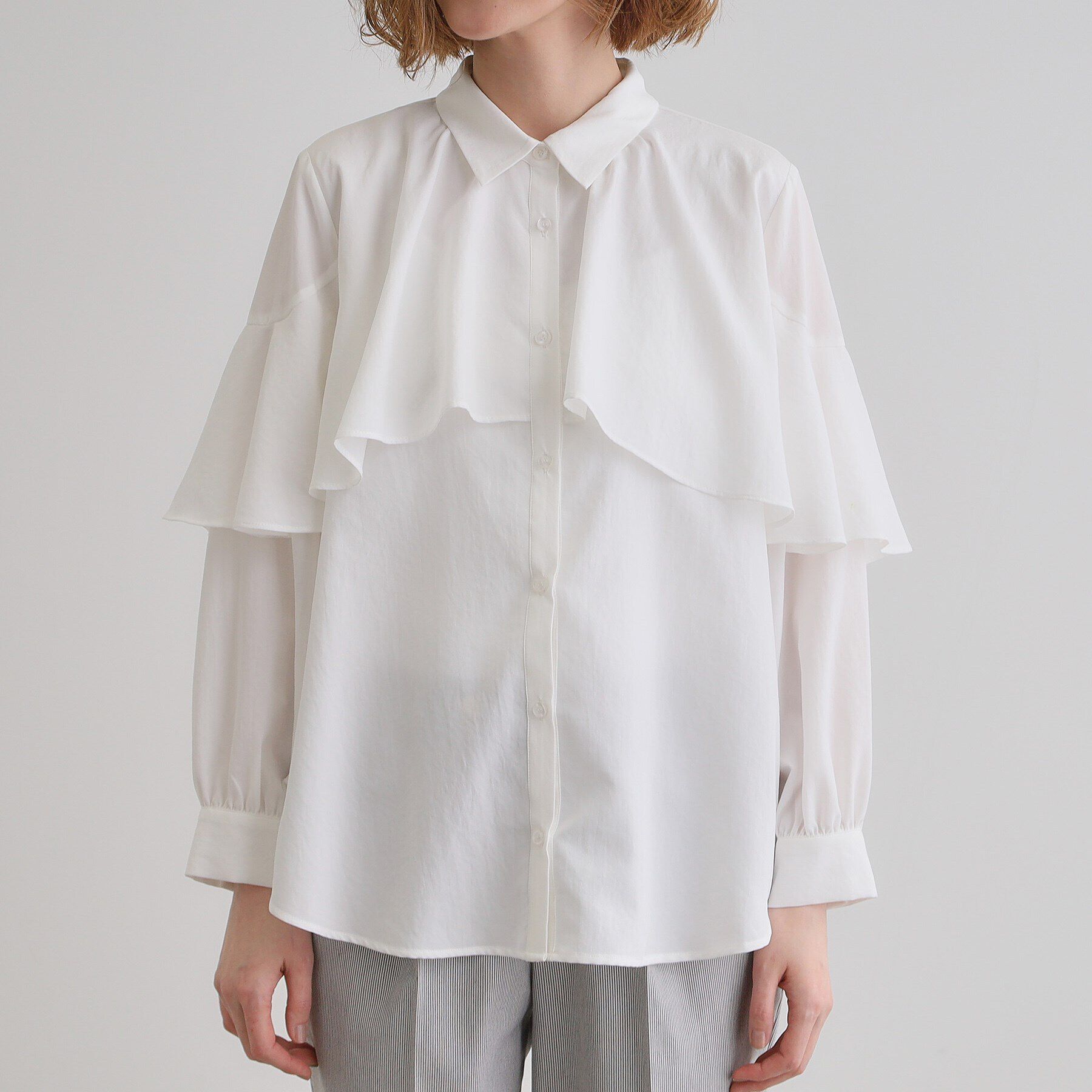 grove「ケープフリルシャツブラウス」|シャツ・ブラウス|