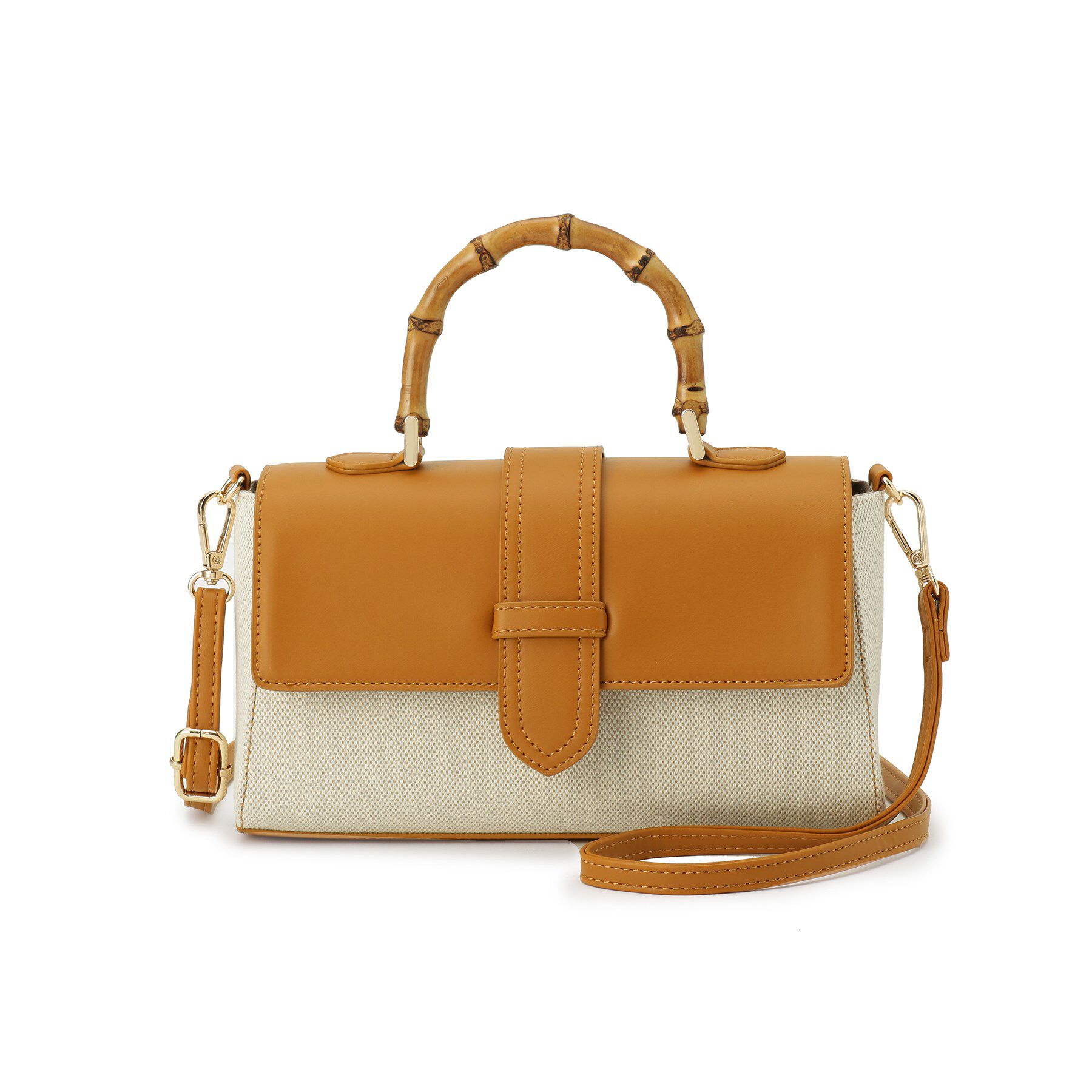 grove「【雑誌掲載】フラップバンブーハンドル2WAYトート」|ハンドバッグ|