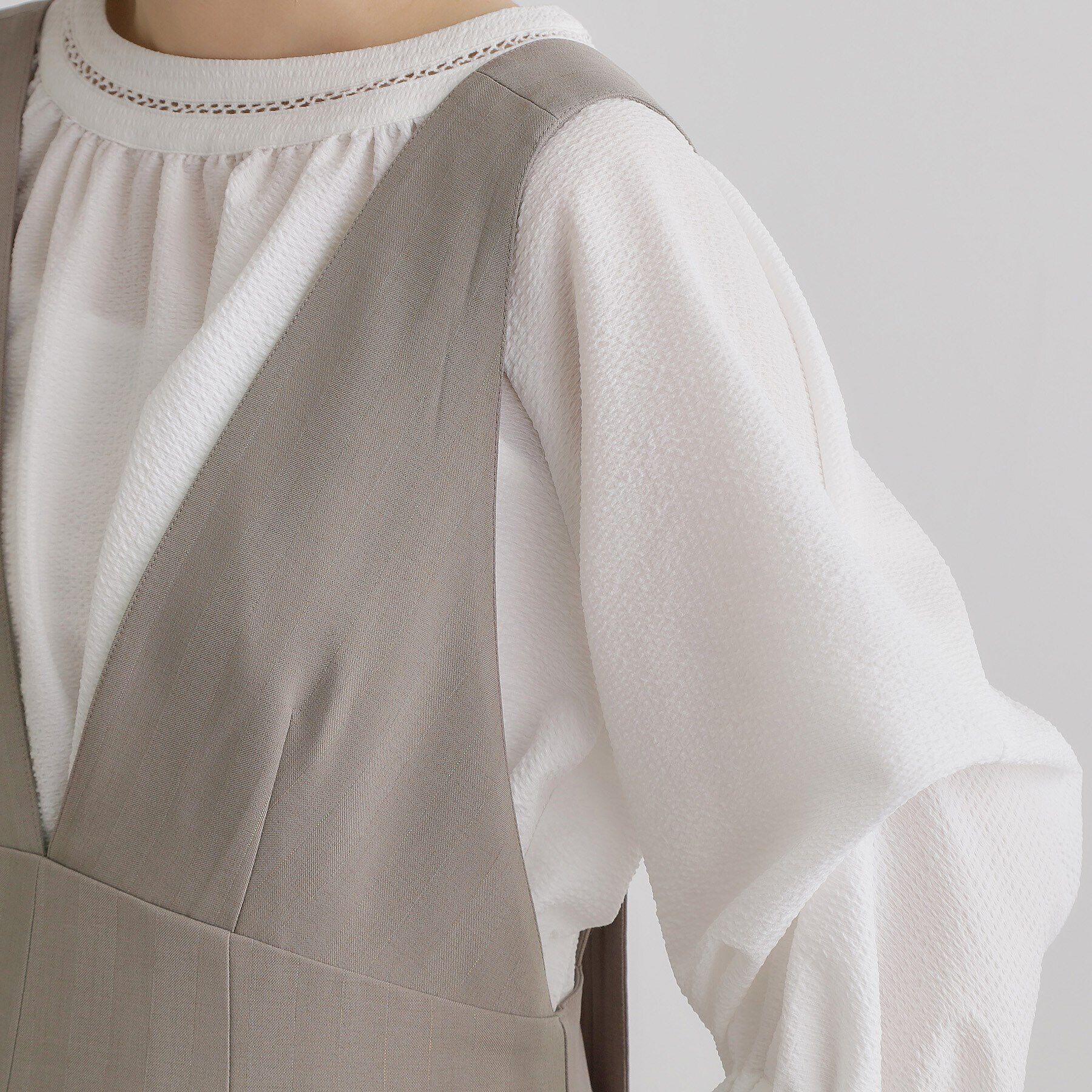 grove「ラメストライプサロペット」|オールインワン|