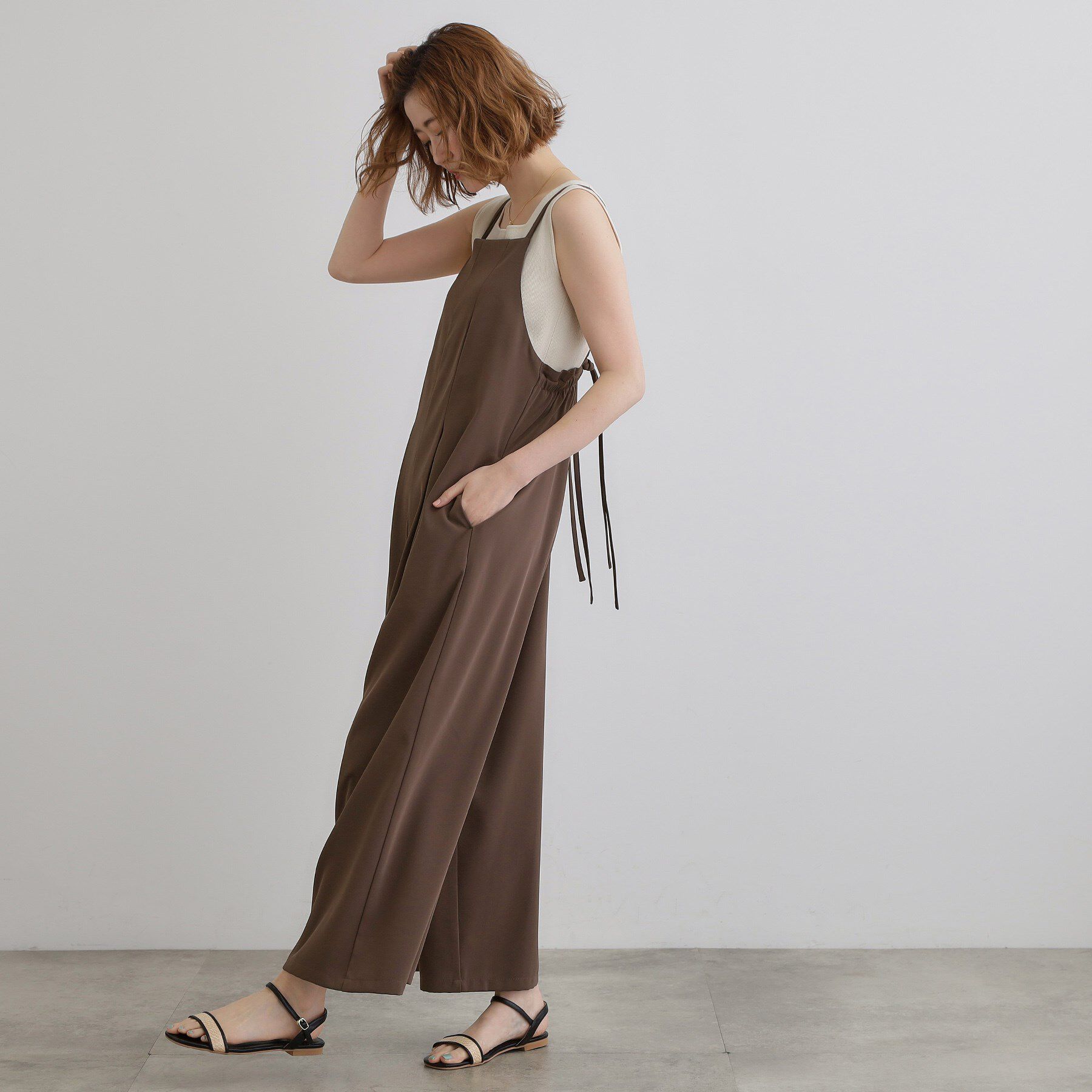 grove「一枚でこなれる、大人のイージーサロペット」|オールインワン|