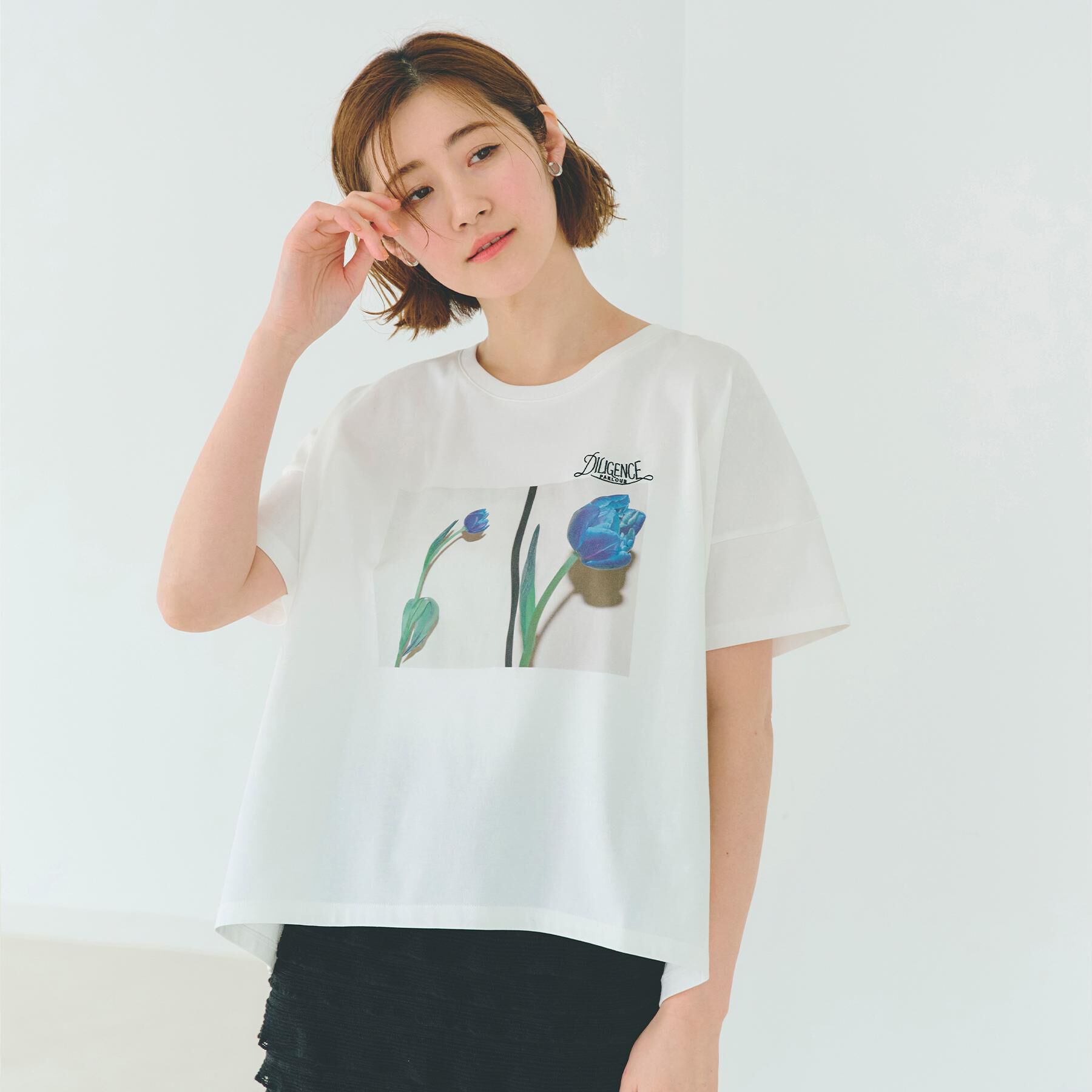 grove「【コラボITEM】DILIGENCE PARLOUR フォトフレアTシャツ」|Tシャツ・カットソー|花チューリップ(10