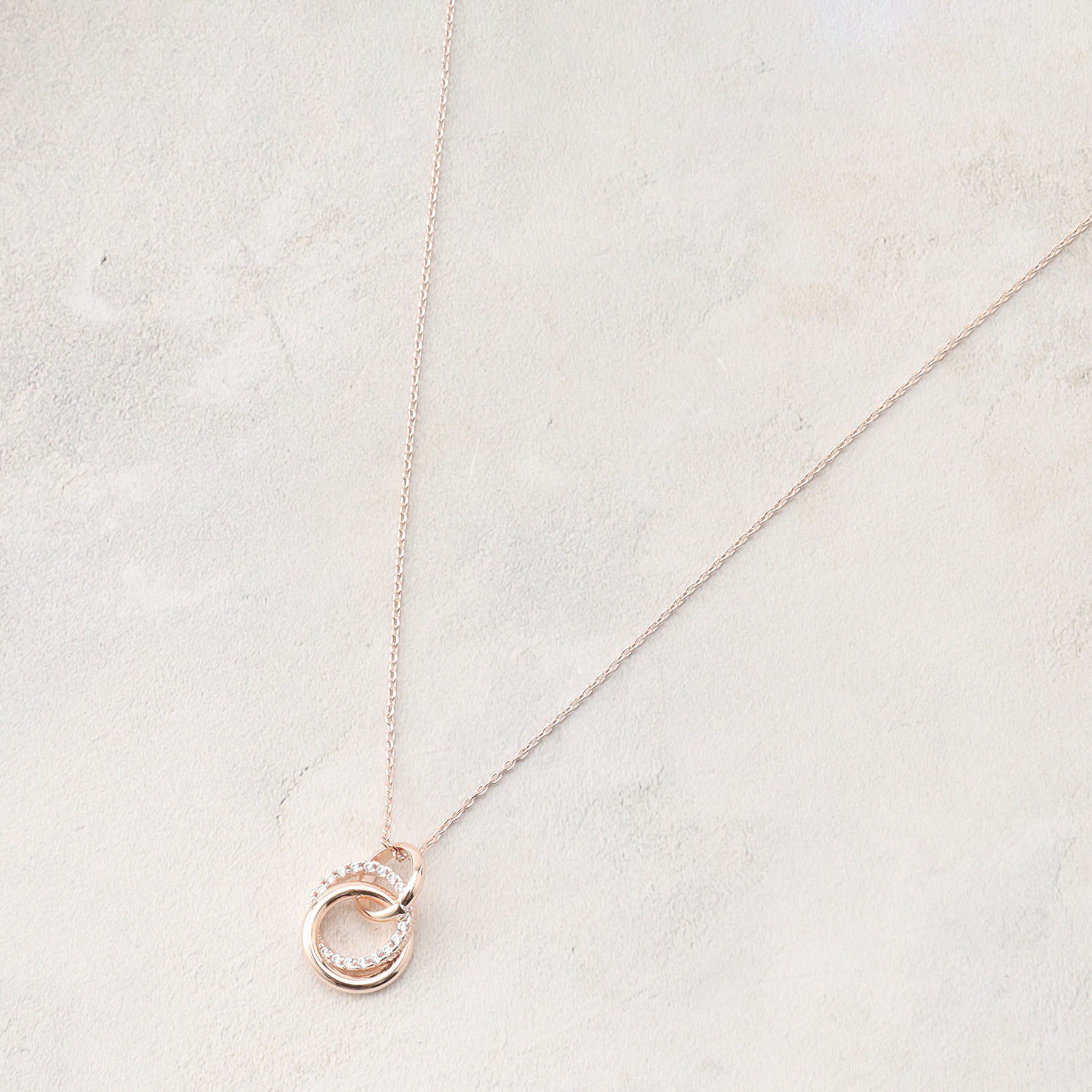 grove「サークルキュービックビジューネックレス」|ネックレス|ピンクシルバー(00