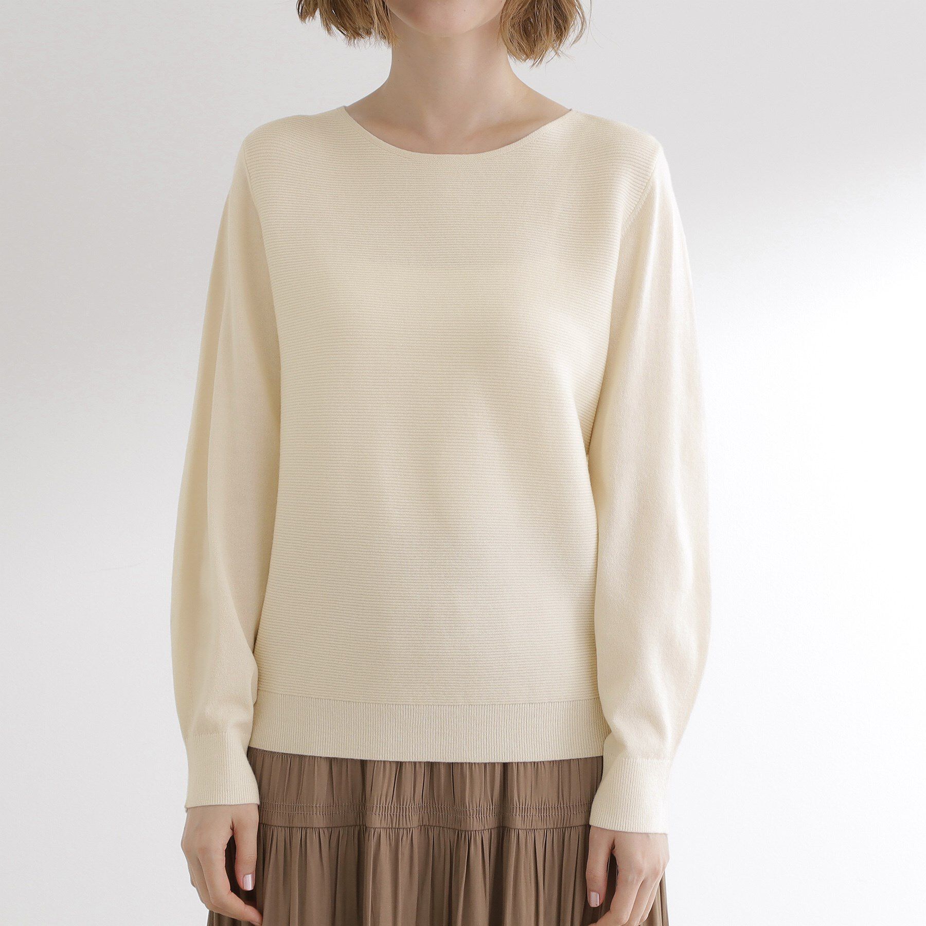 grove「【最終お値下げ！】ガーターボートネックプルオーバー【洗える/毛玉軽減】」|ニット・セーター|