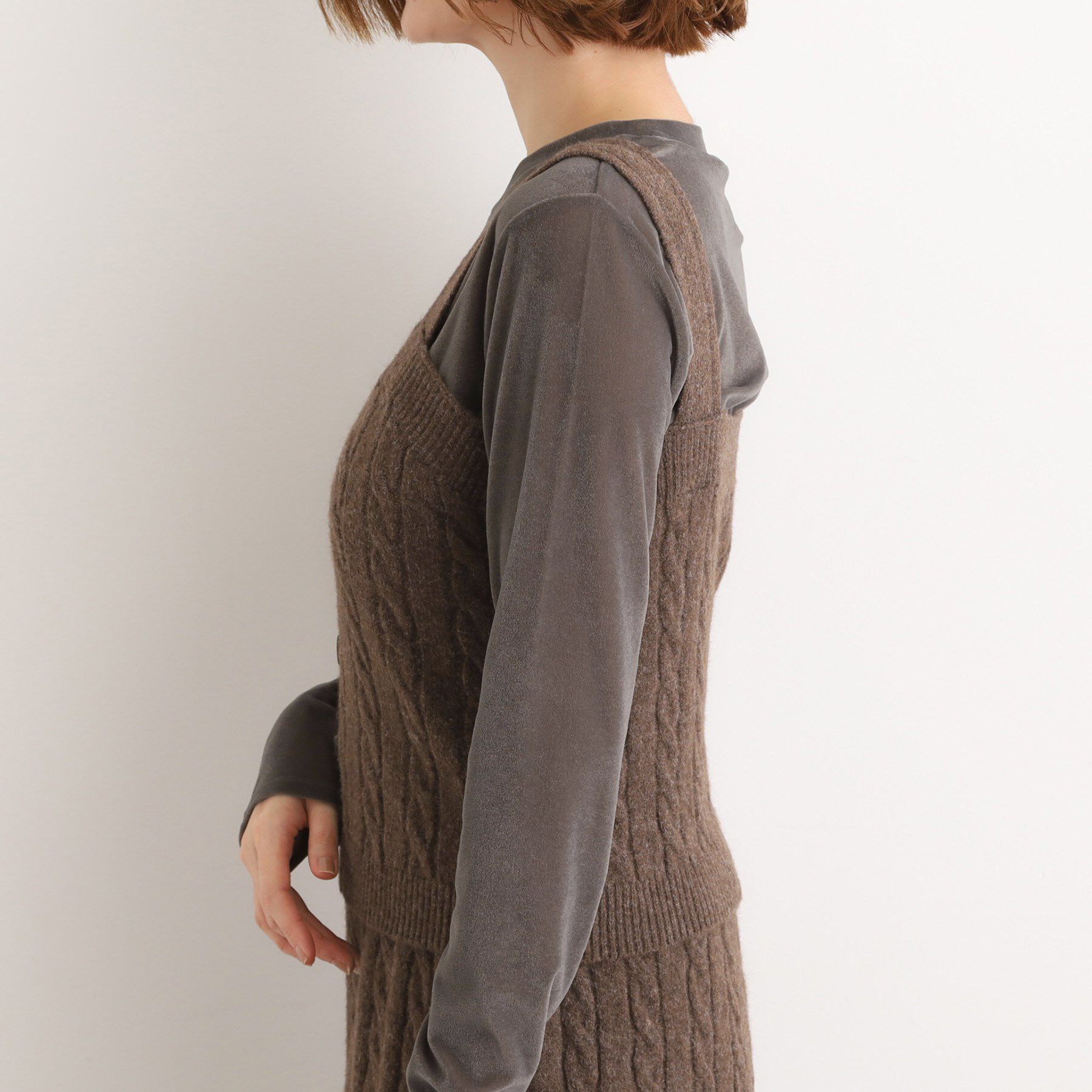 grove「【SETITEM】ケーブルニットビスチェ」|ニット・セーター|