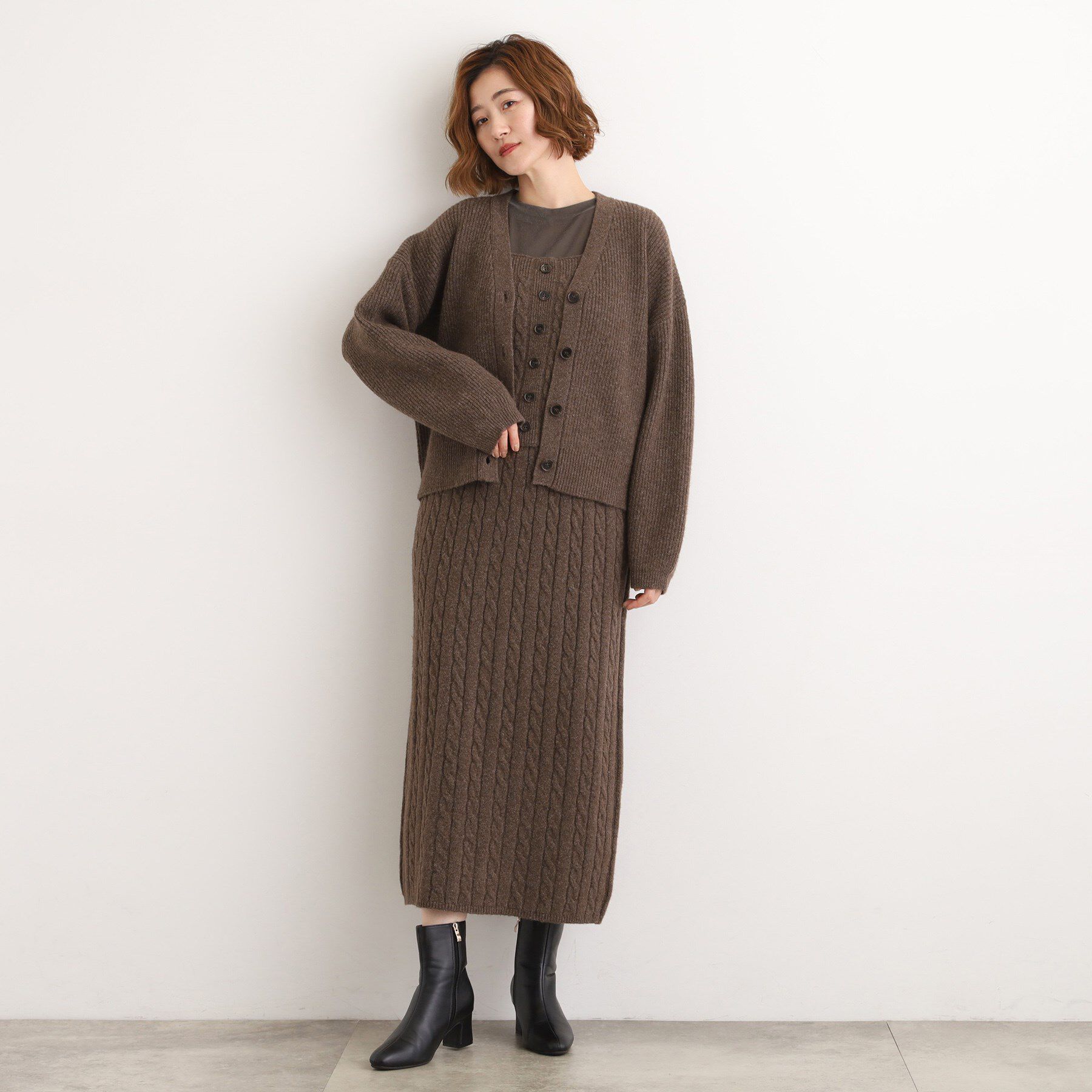 grove「【SETITEM】ケーブルニットスカート」|スカート|