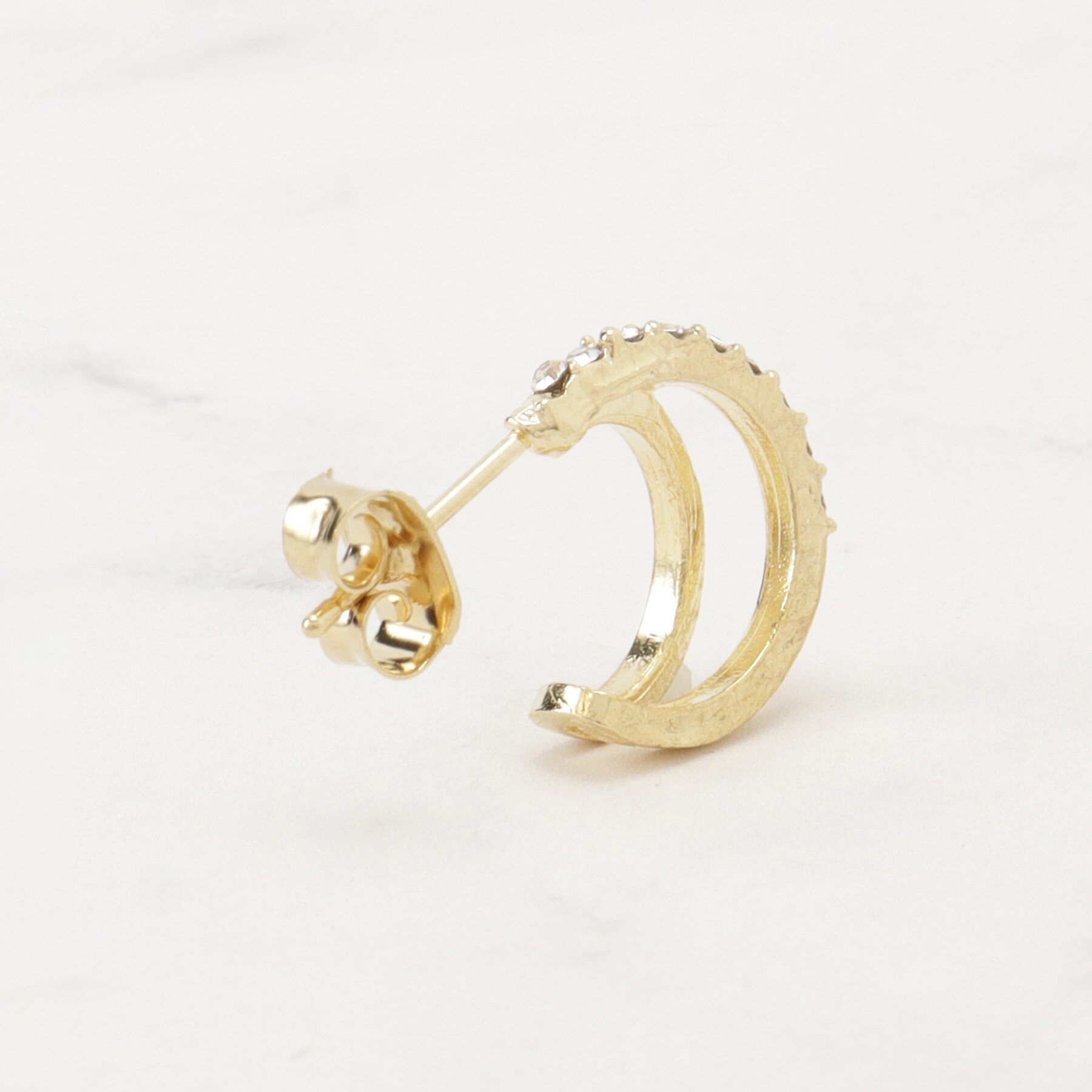 grove「パール調ビジューフープデザインピアス」|ピアス|