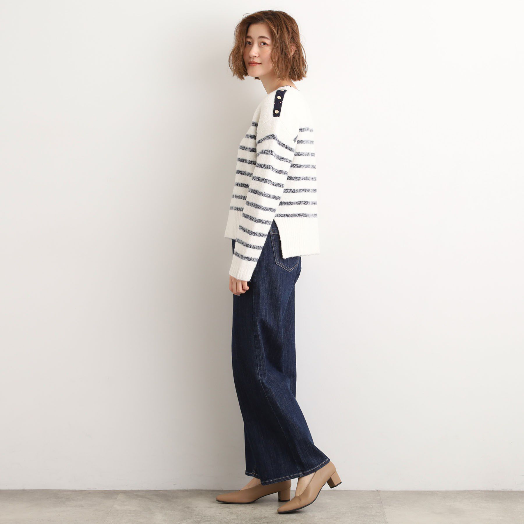 grove「ボーダーブークレーニット」|ニット・セーター|